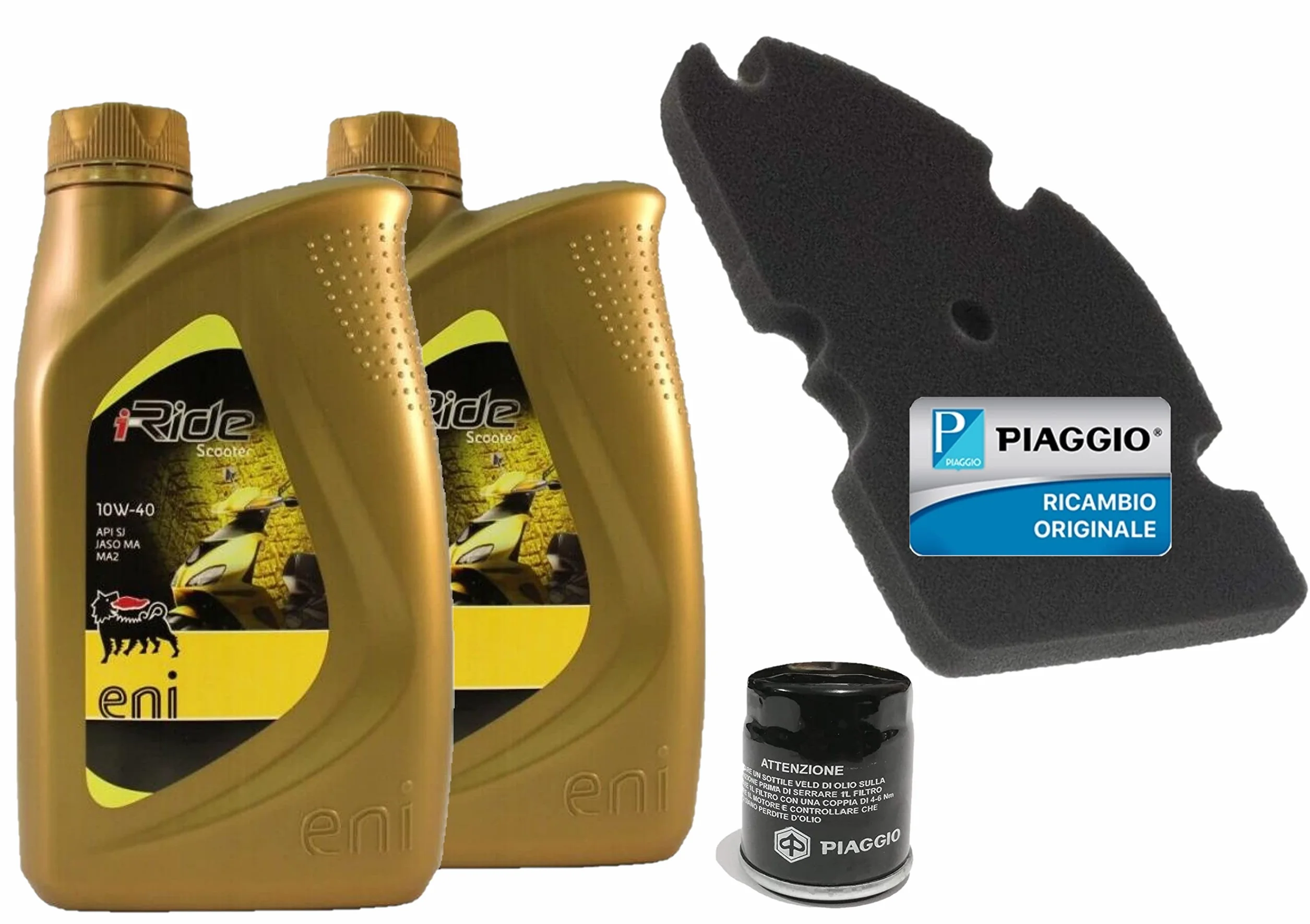 ZESTAW DO CIĘCIA FILTR OLEJU POWIETRZA + OLEJ DO PIAGGIO VESPA GTS 125 - VESPA GTS 250 - VESPA GTS 300 WSZYSTKIE ORYGINALNE MODELE.