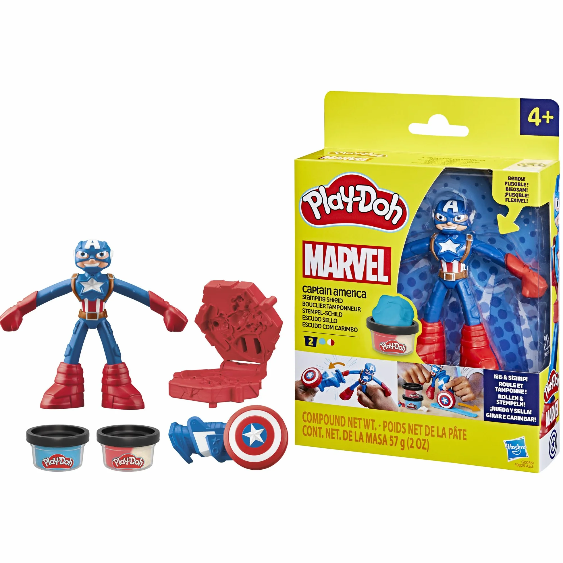 Zestaw z figurką Play-Doh Marvel Pieczątka-tarcza Kapitana Ameryki