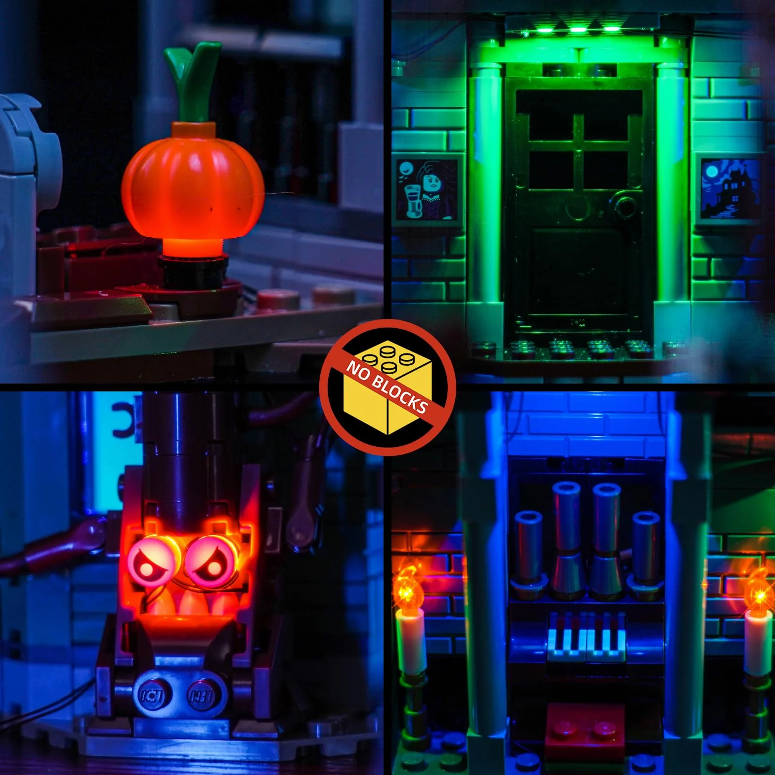 Zestaw oświetleniowy LED, kompatybilny z Lego 31167 Haunted Mansion (nie jest to model), zestaw do dekoracji kompatybilny z Lego Haunted Mansion Kreacyjne zabawki