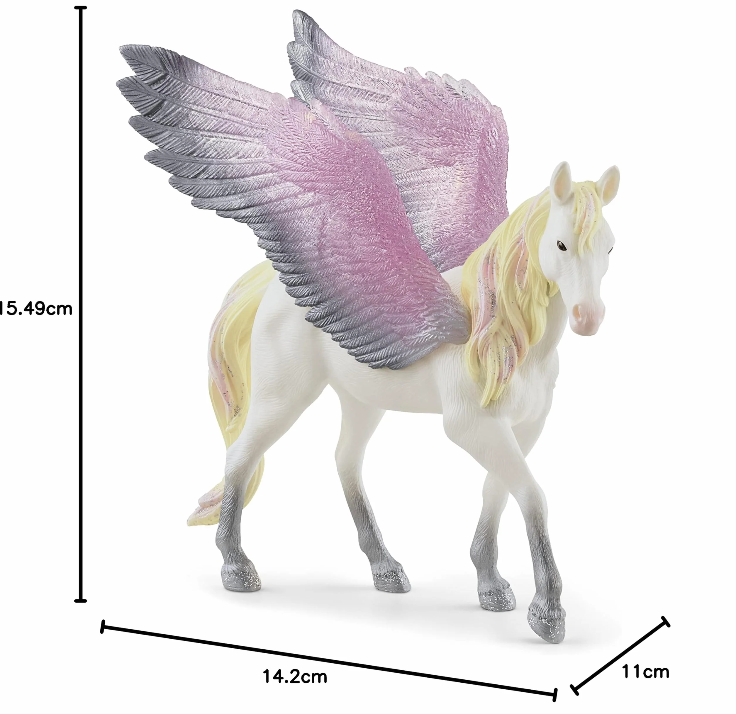 schleich BAYALA | Pegaz 70720 | szczegółowa figurka z przezroczystymi skrzydłami | prezent dla dziewczynek i chłopców | magiczna figurka kolekcjonerska i dekoracja | zabawka od 5 lat | 4 x 13 x 13 cm