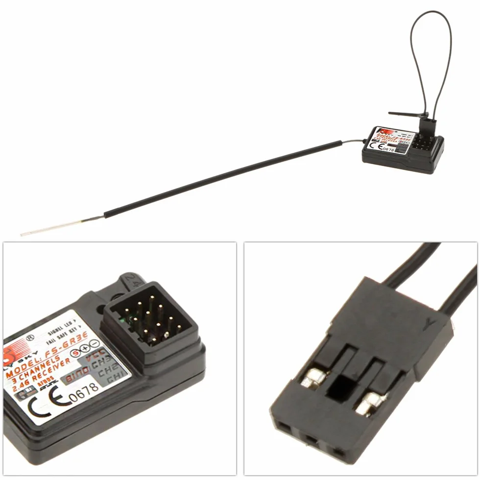 Goolsky Flysky FS-GR3E AFHDS 2.4G 3CH odbiornik do FS-GT2 FS-GT2B FS-GT3B FS-GT3C FZ-IT4S RC Car Boat