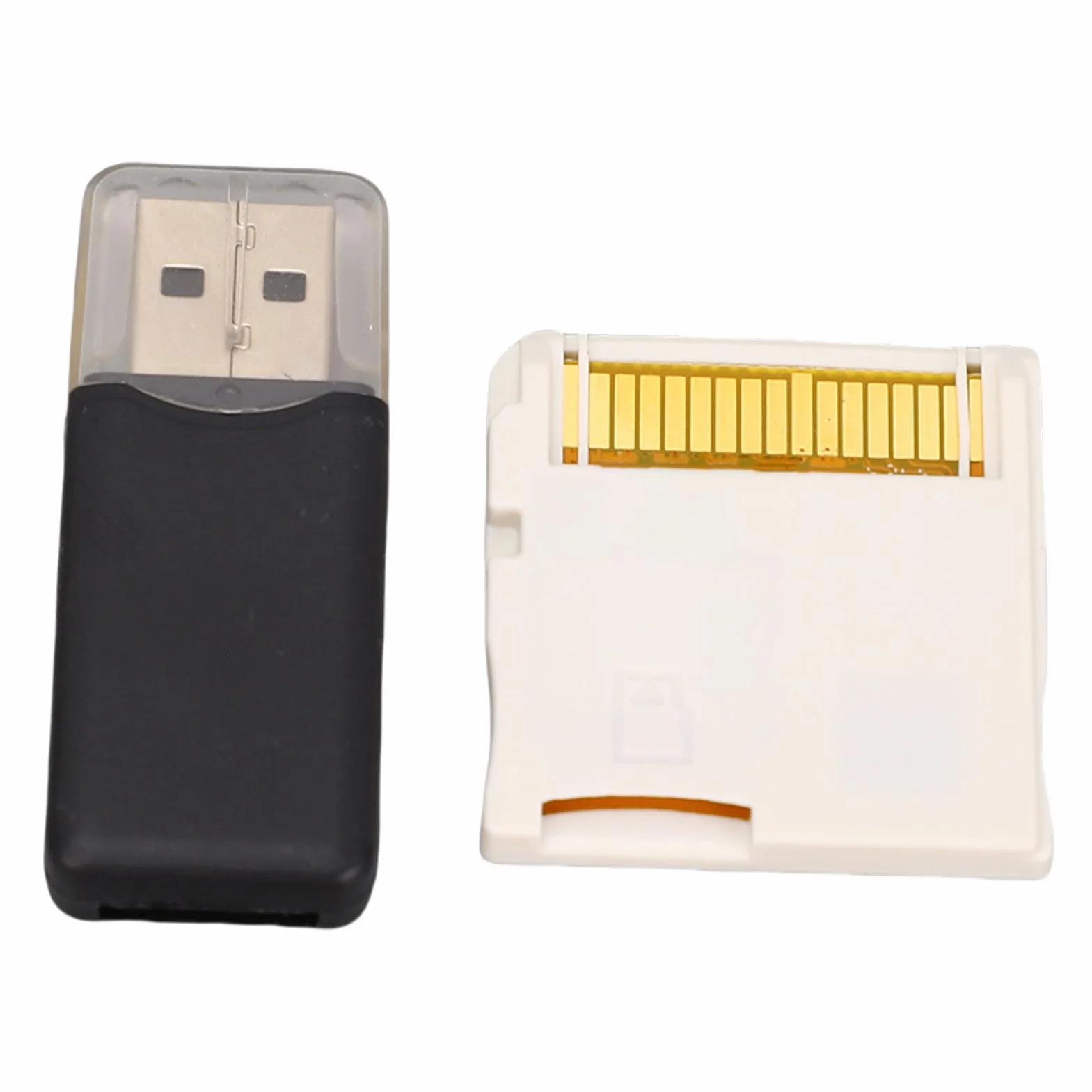 Karta Flash dla 2DS 3DS Console Game Console ASIC Game Film Memory Card z Czytnikiem Kart, Szybciej i Stabilna Obsługa Małych Kart Pamięci (WHITE)