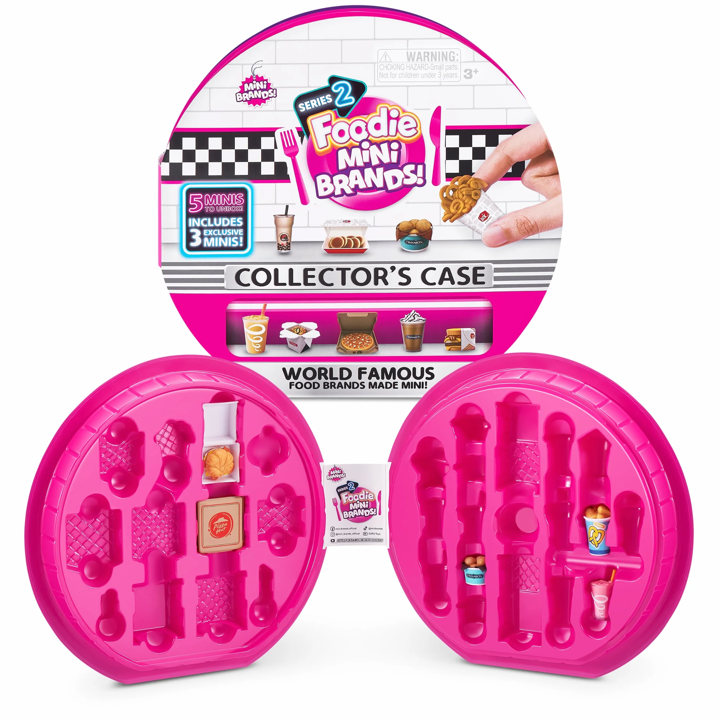 Mini Brands Etui kolekcjonerskie Foodie Series 2 firmy Zuru, Store & Display 30 minis (zawiera 5 minis Mystery Foodie)