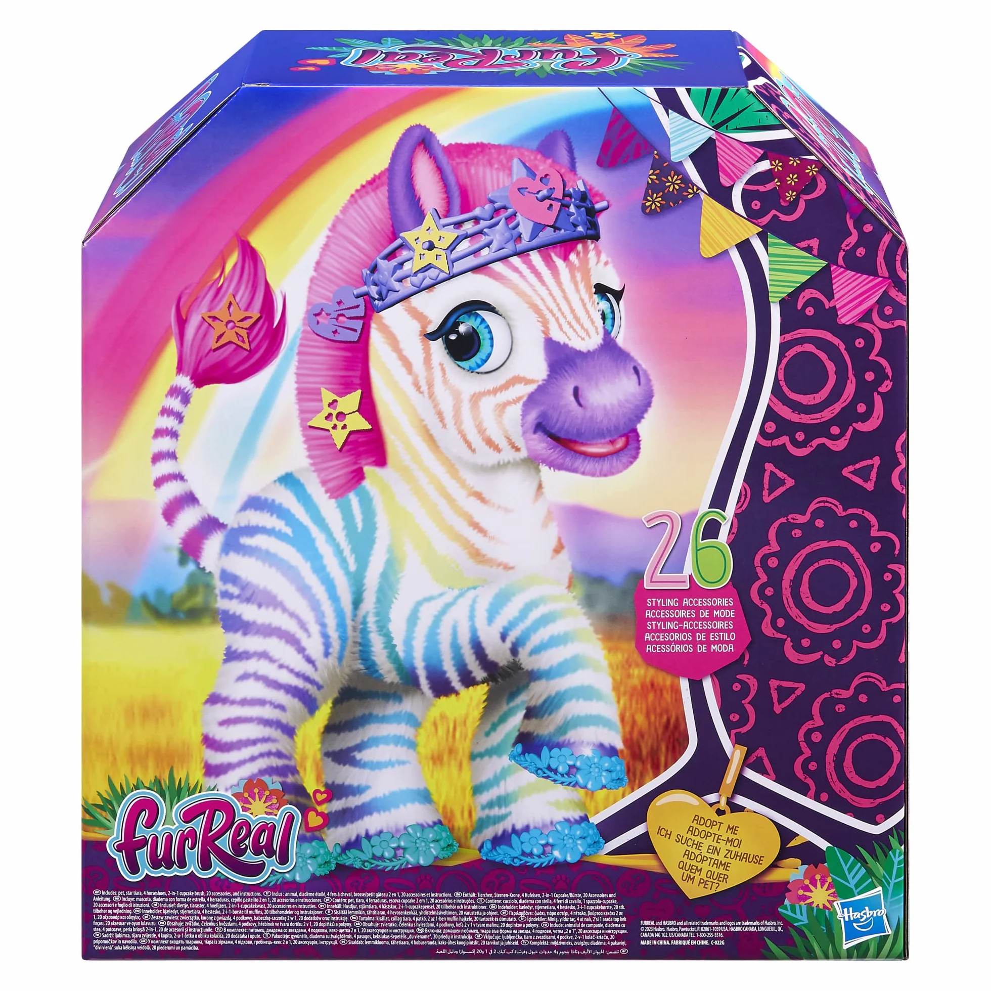 furReal Zenya, Moja tęczowa zebra, interaktywna zabawka dla dziewczynek i chłopców od 4 lat