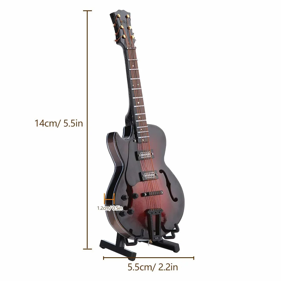 Klasyczny Model Gitary Miniaturowa Replika Mini Gitara Ozdoby Modelu Instrument Muzyczny Kolekcja Decor (Nr 2)