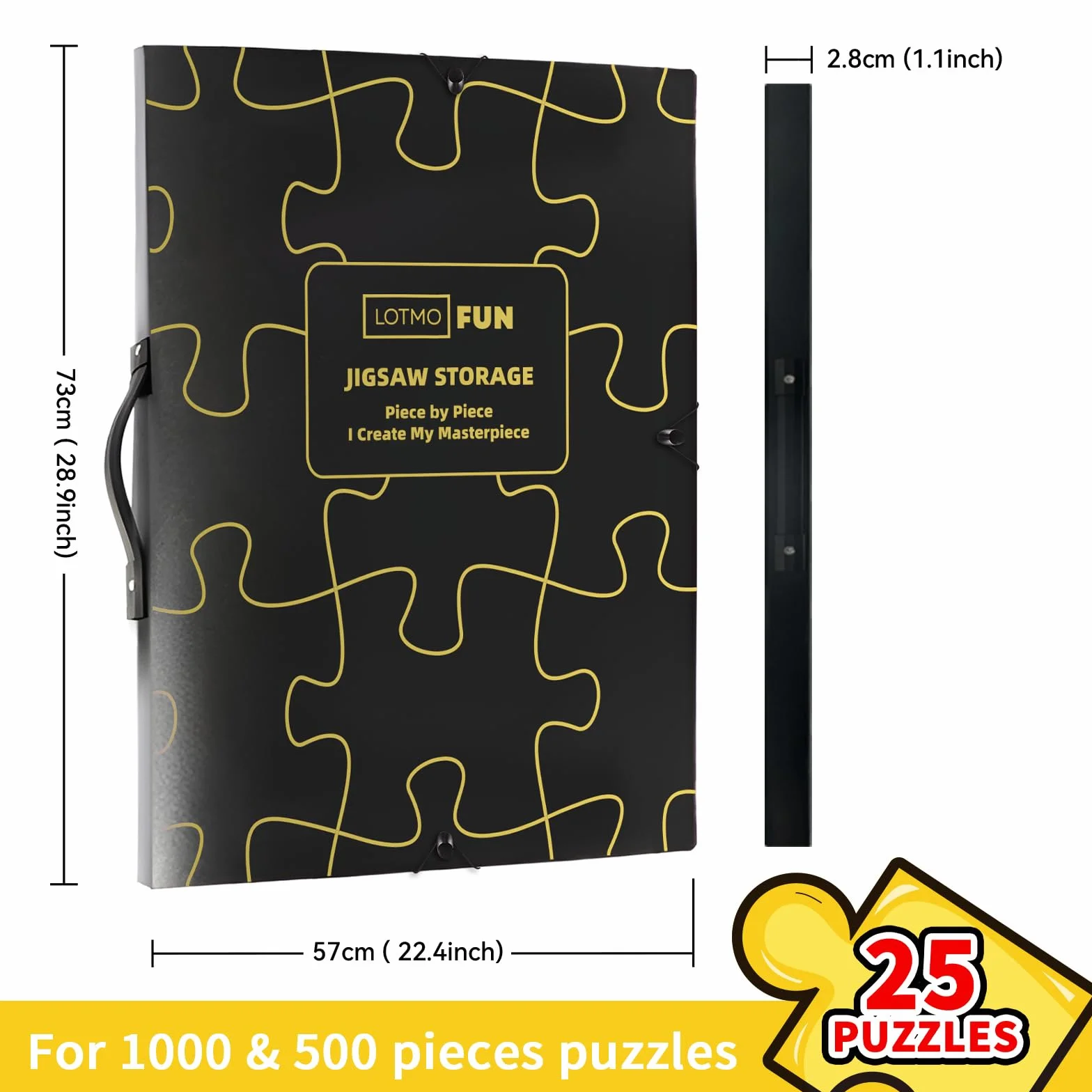 Segregator do przechowywania puzzli 1000 elementów, przeno?ny organizer o du?ej pojemno?ci z 25 kieszeniami, przeno?ny i py?oszczelny, akcesoria do puzzli