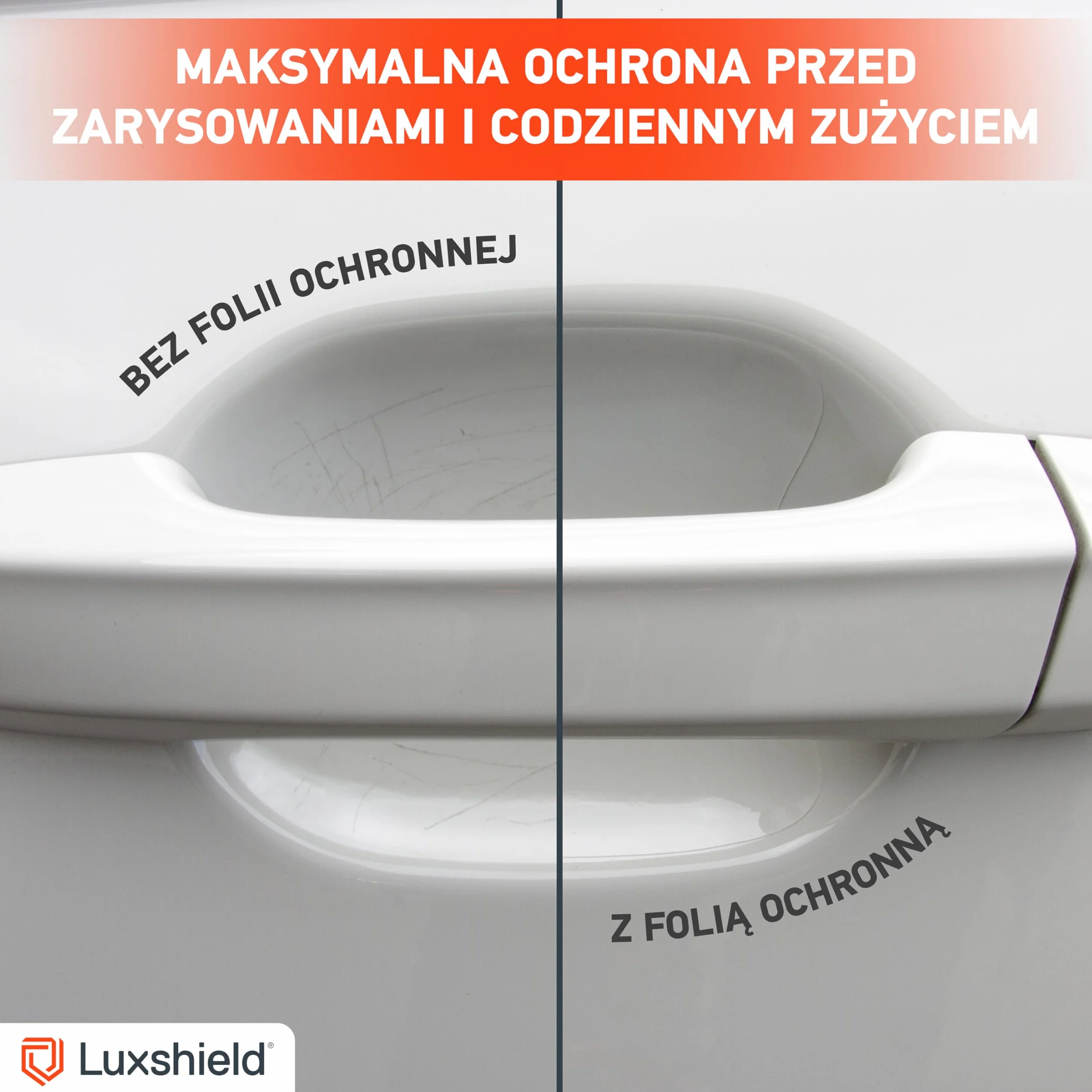 Luxshield folia ochronna na klamki kompatybilny z Mazda CX-60 I 2022-2026 - ochrona przed zarysowaniami, folia ochronna na lakier – przezroczysta błyszcząca