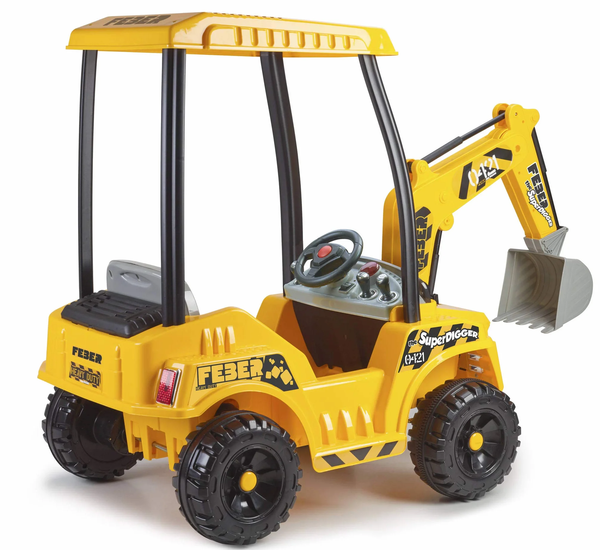 FEBER - Super Digger, koparka akumulatorowa dla dzieci w wieku od 3 lat, 12V (Famosa 800012320)