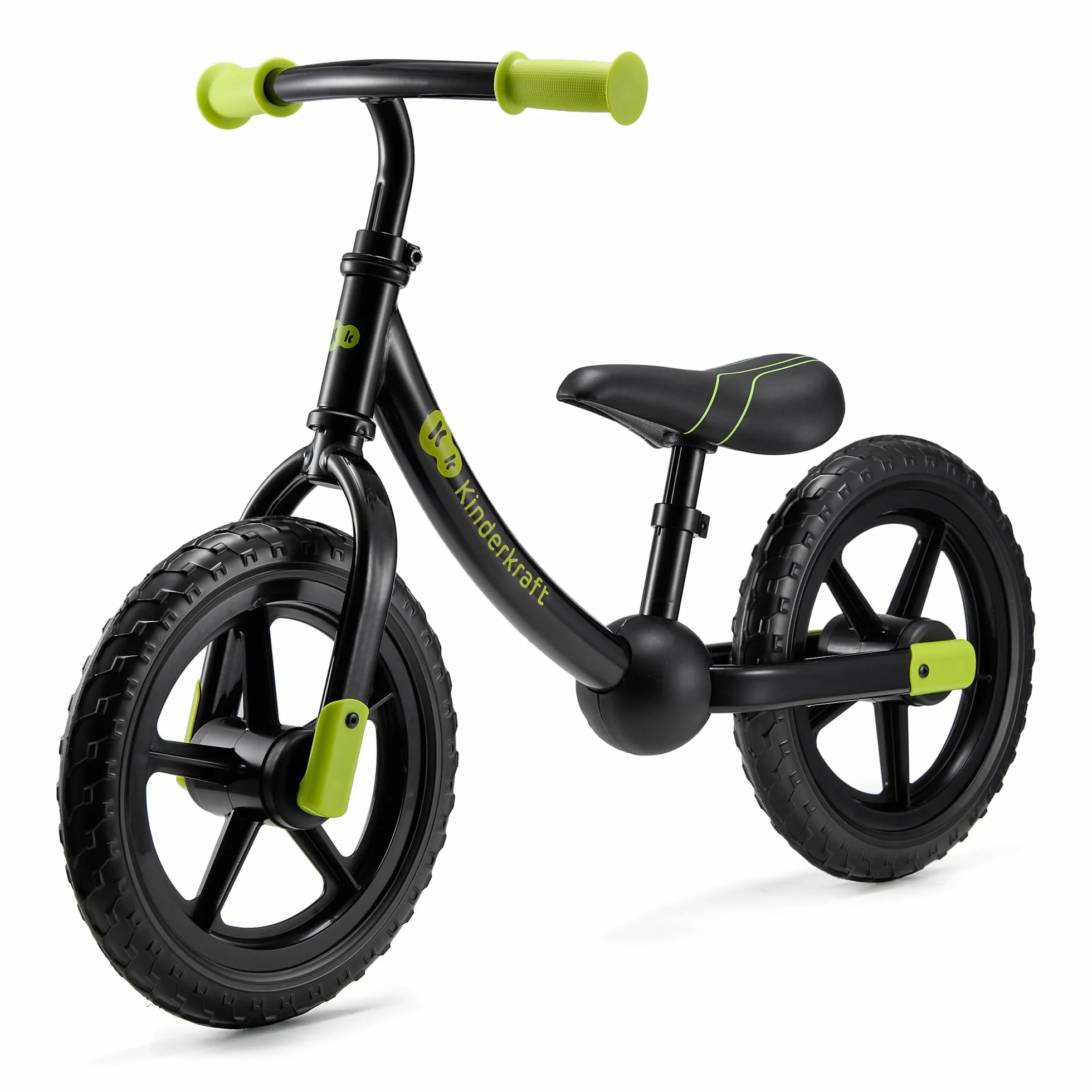 Kinderkraft 2WAY Next Off Road rowerek biegowy od 3 lat, lekki rower do nauki chodzenia, koła 12", regulacja wysokości siodełka i kierownicy, łatwy montaż, ograniczone uderzenie kierownicy, gumowe