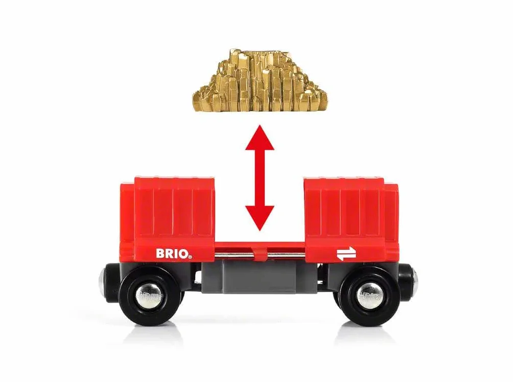 Brio 63393800 Wagon Ze Złotem (63393800) Bezpieczna Zabawka Dla Dzieci Powyżej 3 Lat