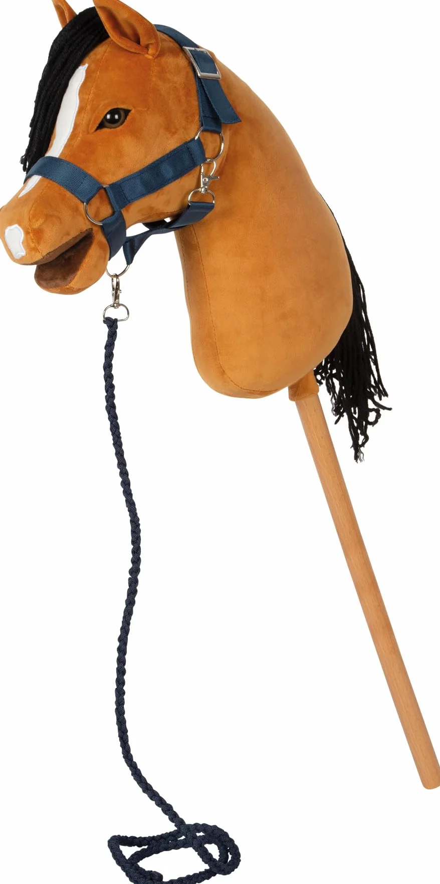 small foot Hobby Horse brązowy 'Melodie', zdejmowany kij i grzywa, w zestawie kantar, uzda i smycz, dla dzieci w wieku od 3 lat, 12715