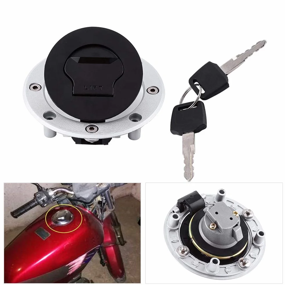 8 otwór korek wlewu paliwa motocykla, aluminiowy korek zbiornika paliwa gazowego motocykla z zamkiem na klucz do GSXR 600 750 do GSXR1300