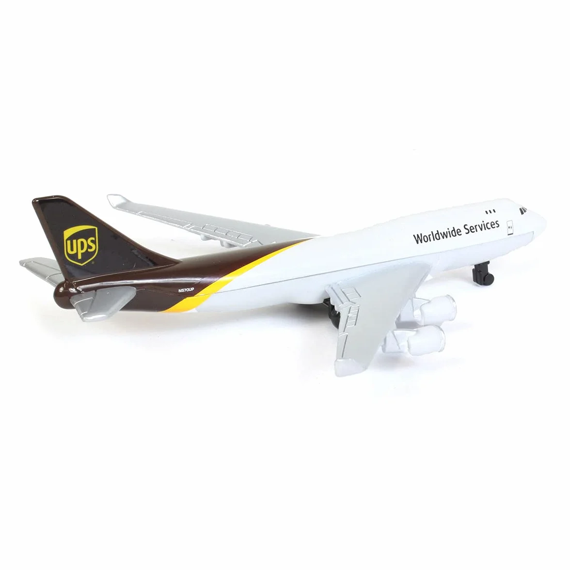 Herpa Toys Single Airplane UPS, mała skala, model samolotu, kolekcjonowanie, zabawa, miniaturowy model zabawkowy z tworzywa sztucznego – dla dzieci od 3 roku życia!
