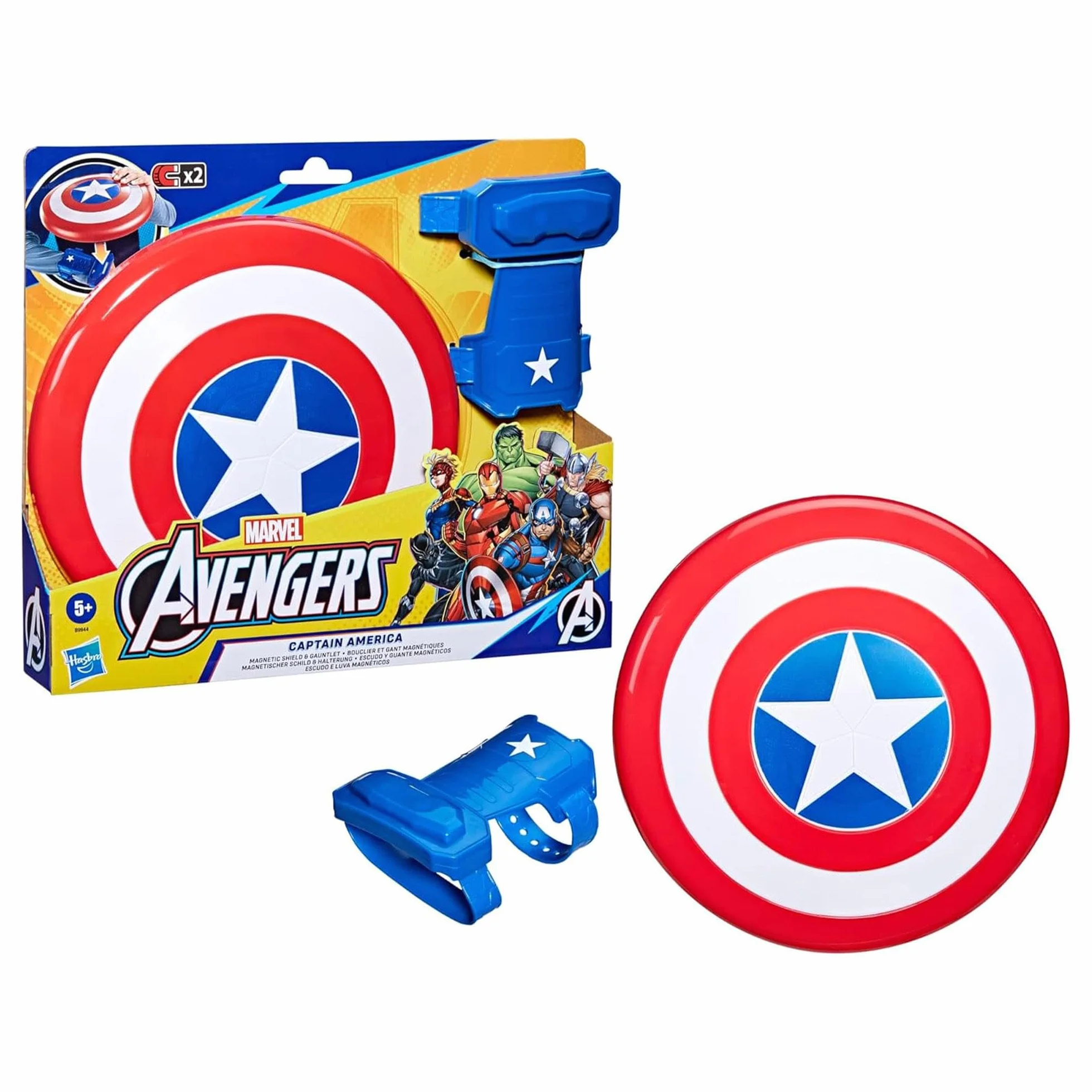 Star Wars Marvel Avengers Magnetyczna tarcza i rękawica Kapitana Ameryki, kostiumy superbohaterów dla dzieci, wiek: od 5 lat