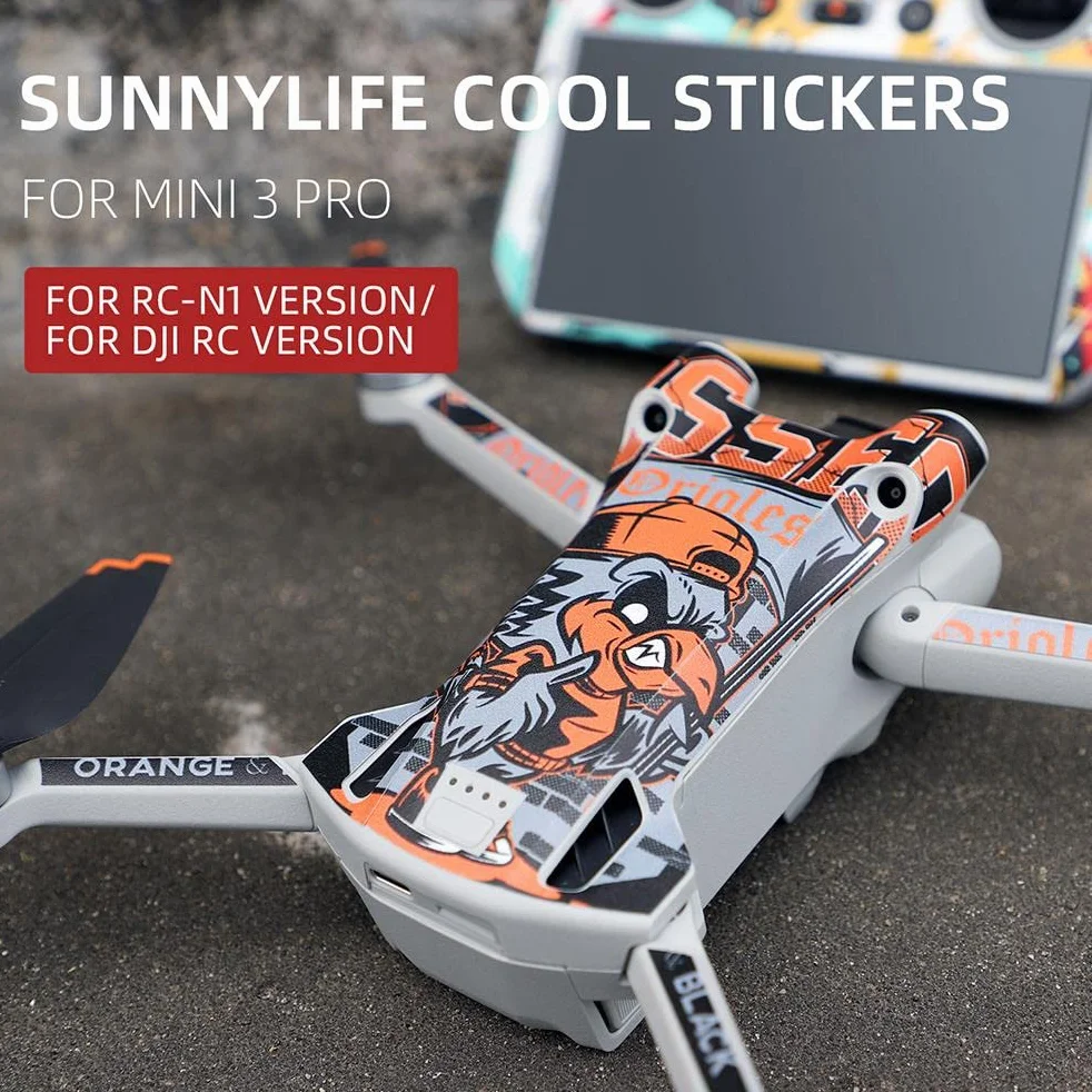 Zestaw naklejek na drony Mini 3 Pro, samoprzylepne, wodoodporne, kompatybilne z dronami mini 3 Pro, kompatybilne z pilotem zdalnego sterowania RC, dekoracja, akcesoria ochronne (styl 5)
