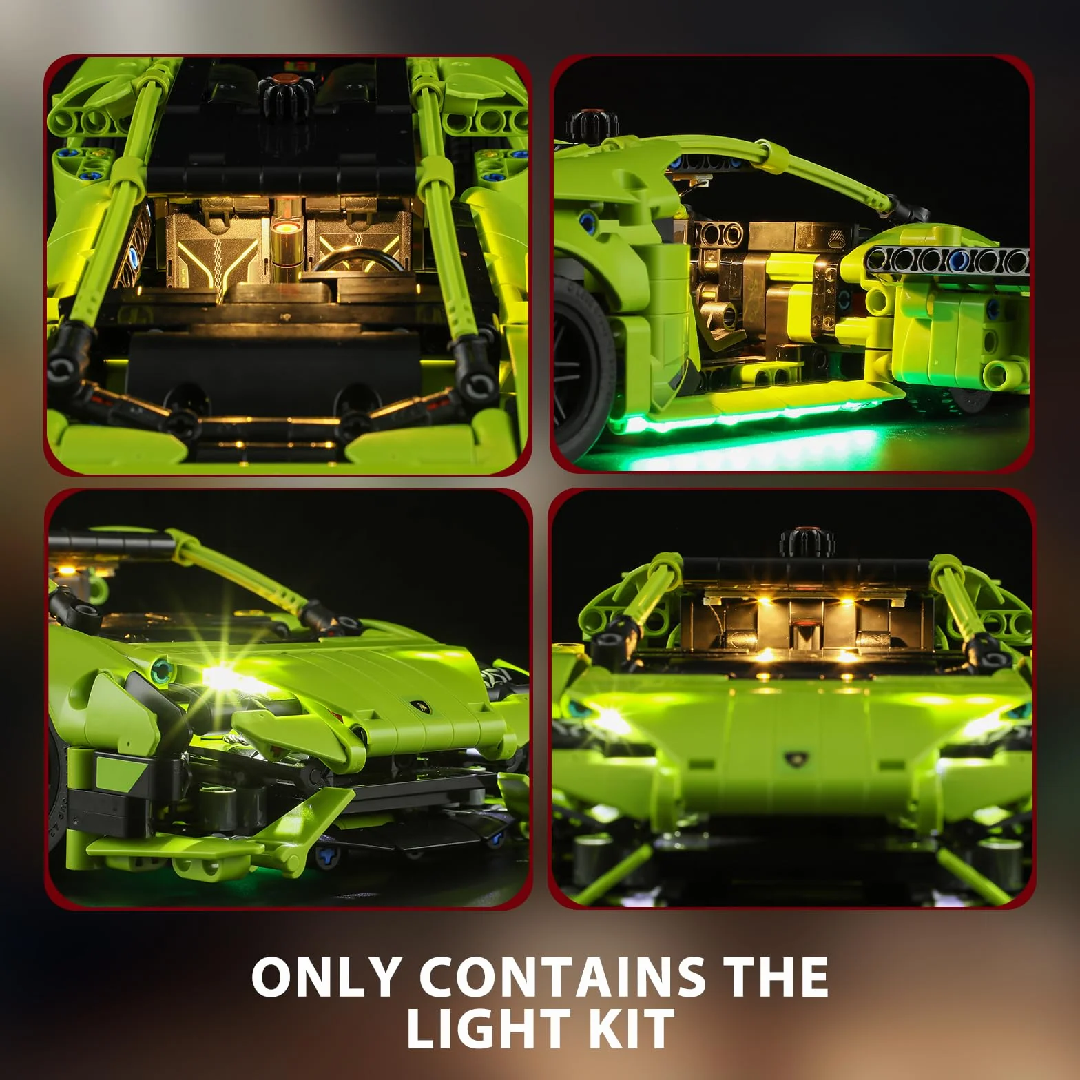 BRIKSMAX 42161 Oświetlenie LED do Lamborghini Huracán Tecnica – kompatybilne z klockami Lego Technic – bez zestawu