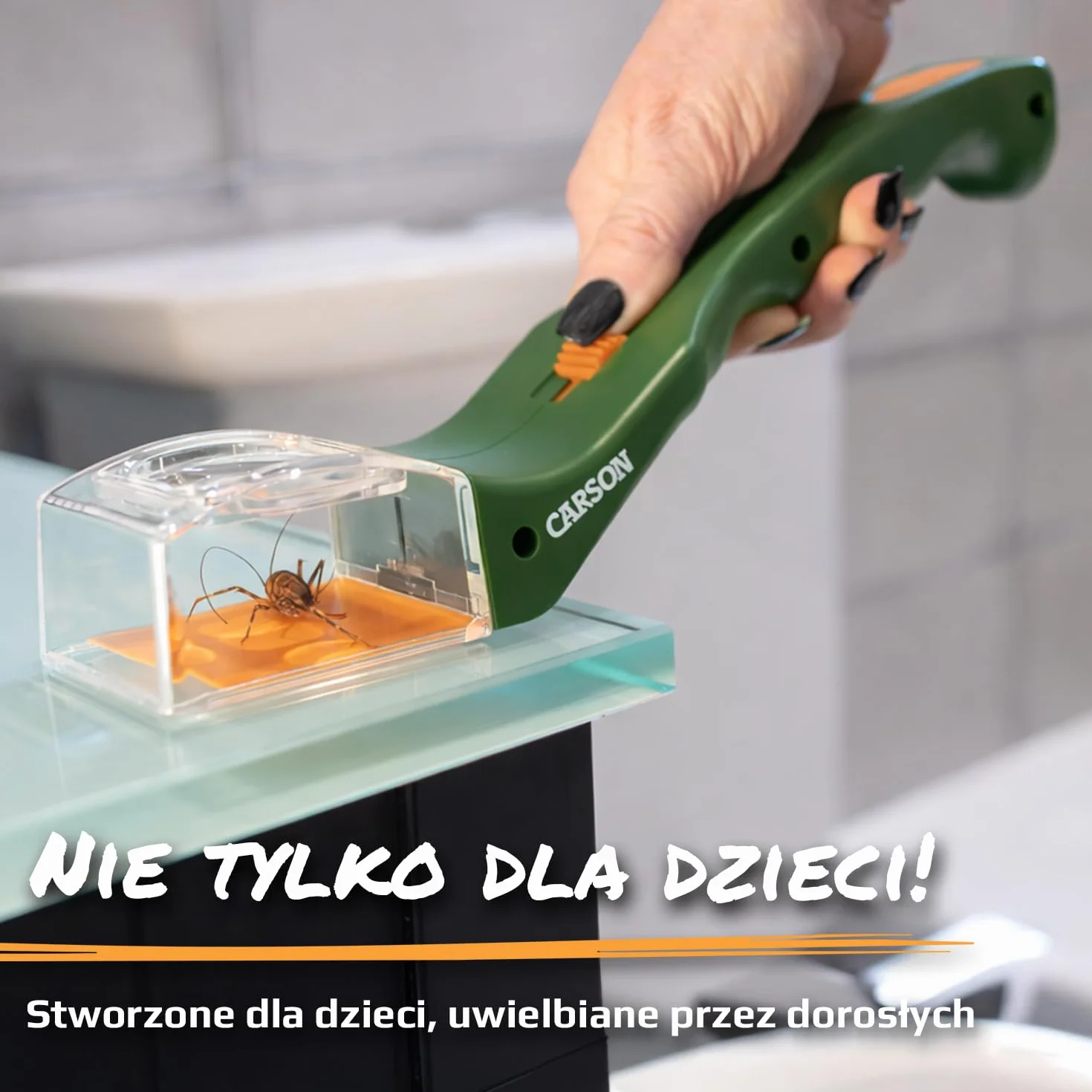 Carson BugView – wyposażone w lupę narzędzie do łapania i obserwacji insektów dla dzieci i dorosłych (HU-10), Zielone