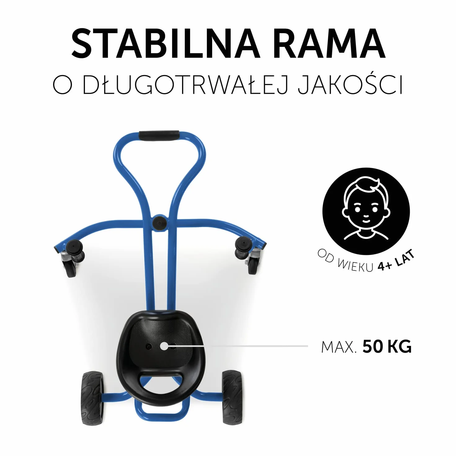 Hauck Pojazd Dziecięcy do Wiosłowania Twist-It, dla Dzieci od 3 Lat, do 50 kg, T-815001, Niebieski