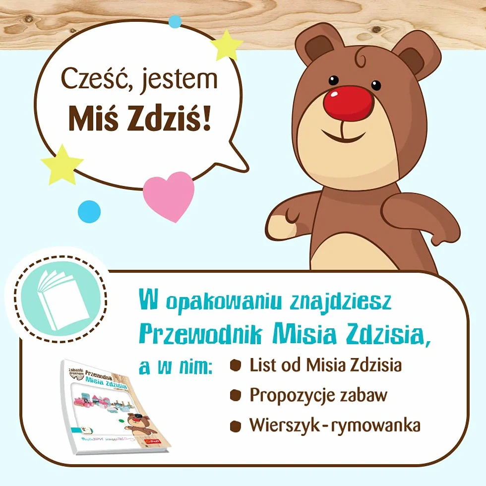 Trefl Ambulans Zabawka Drewniana dla Dzieci od 12 miesiąca życia
