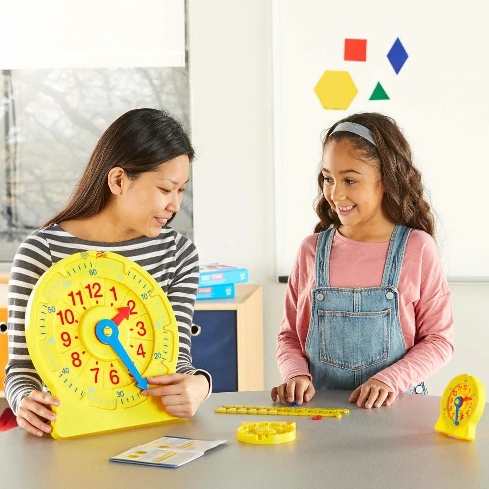 Learning Resources hand2mind Olbrzym Magnetyczny 24-Godzina NumberLine Zegar Zestaw