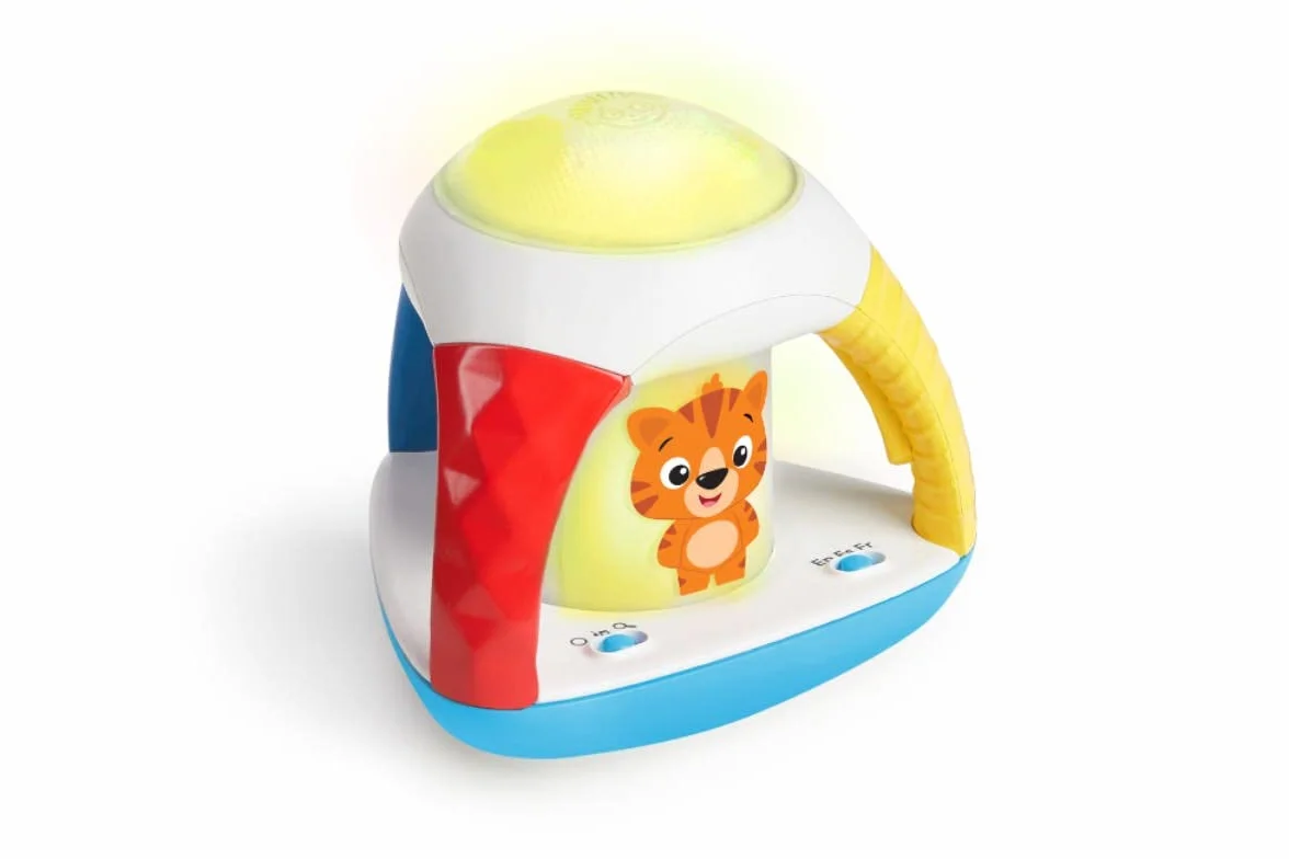 Baby Einstein 12084 Curiosity Kaleidoscope, elektroniczna zabawka ze światłami i muzyką, uczy kolorów w trzech różnych językach, wielokolorowa, 680 g