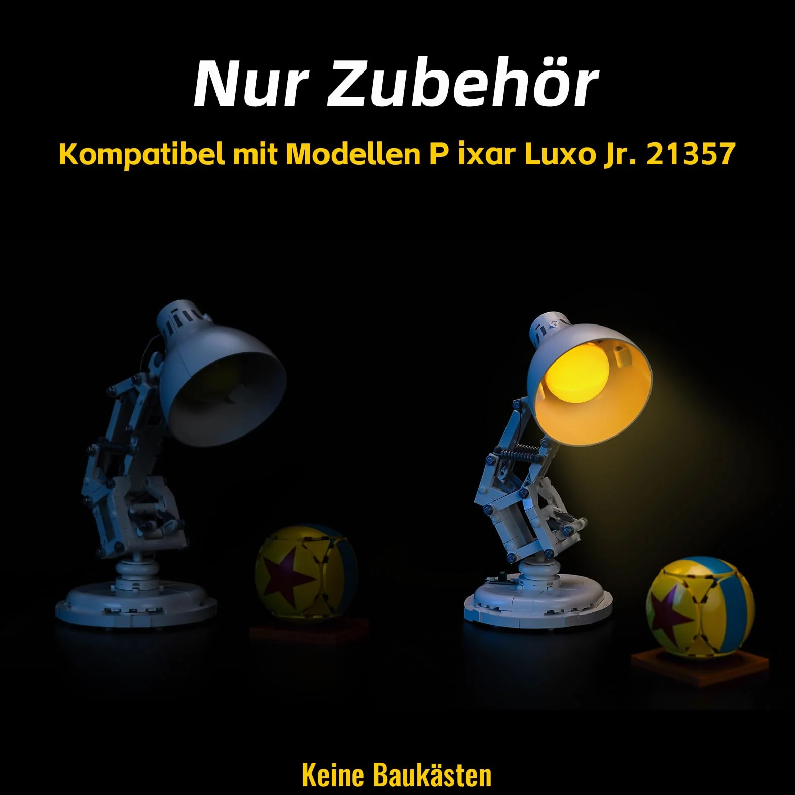 Zestaw oświetlenia LED kompatybilny z Lego Ideas D isney P ixar Luxo Jr. 21357 (nie model), zestaw oświetleniowy kompatybilny z Lego Ideas, D'isney P ixar Luxo Jr. kreatywna zabawka