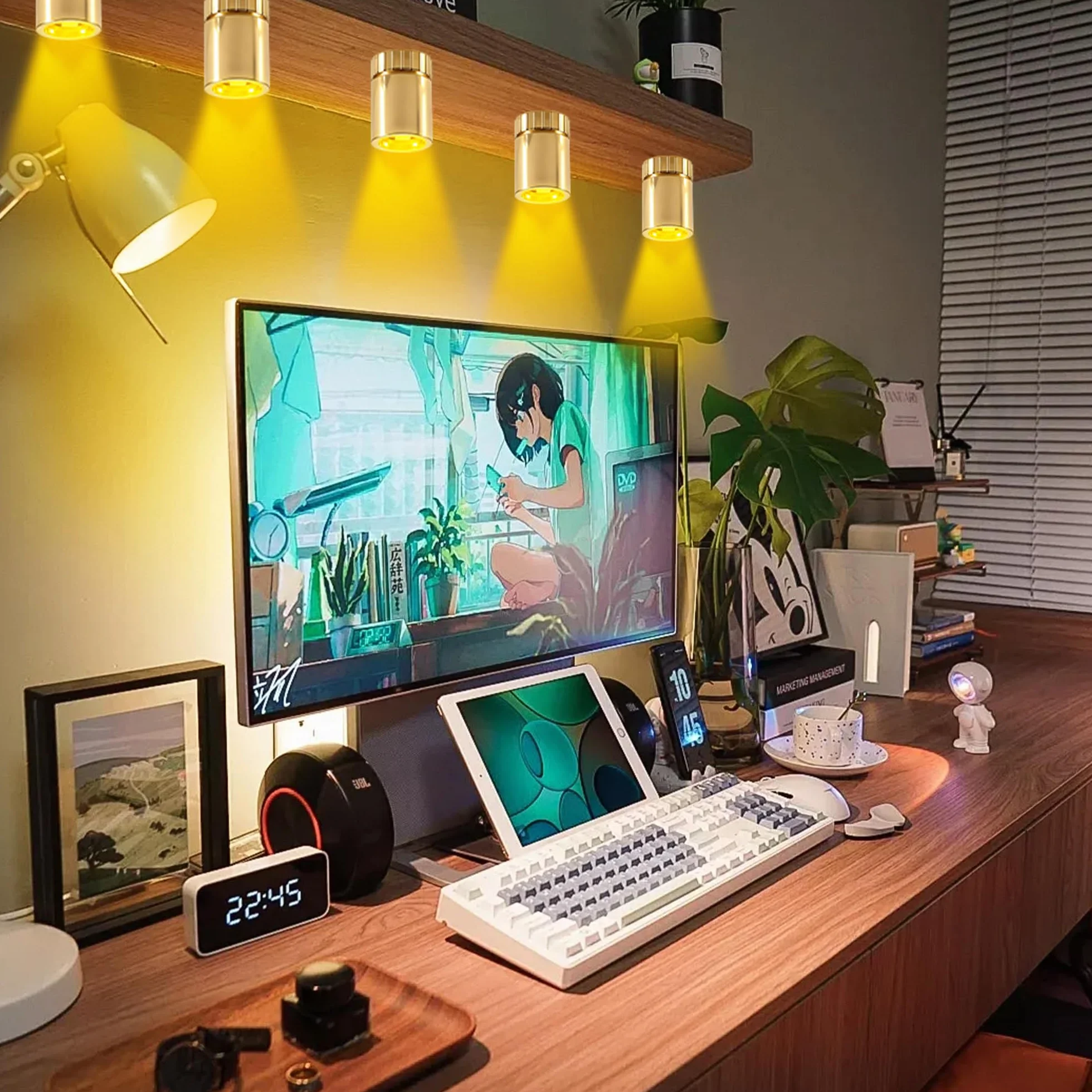 Joycabin 30 sztuk mini lampek LED do domków dla lalek, złote mini lampki do samodzielnego wykonania, mini lampki do majsterkowania, miniaturowe światła do witryn, zabawek (ciepła biel)