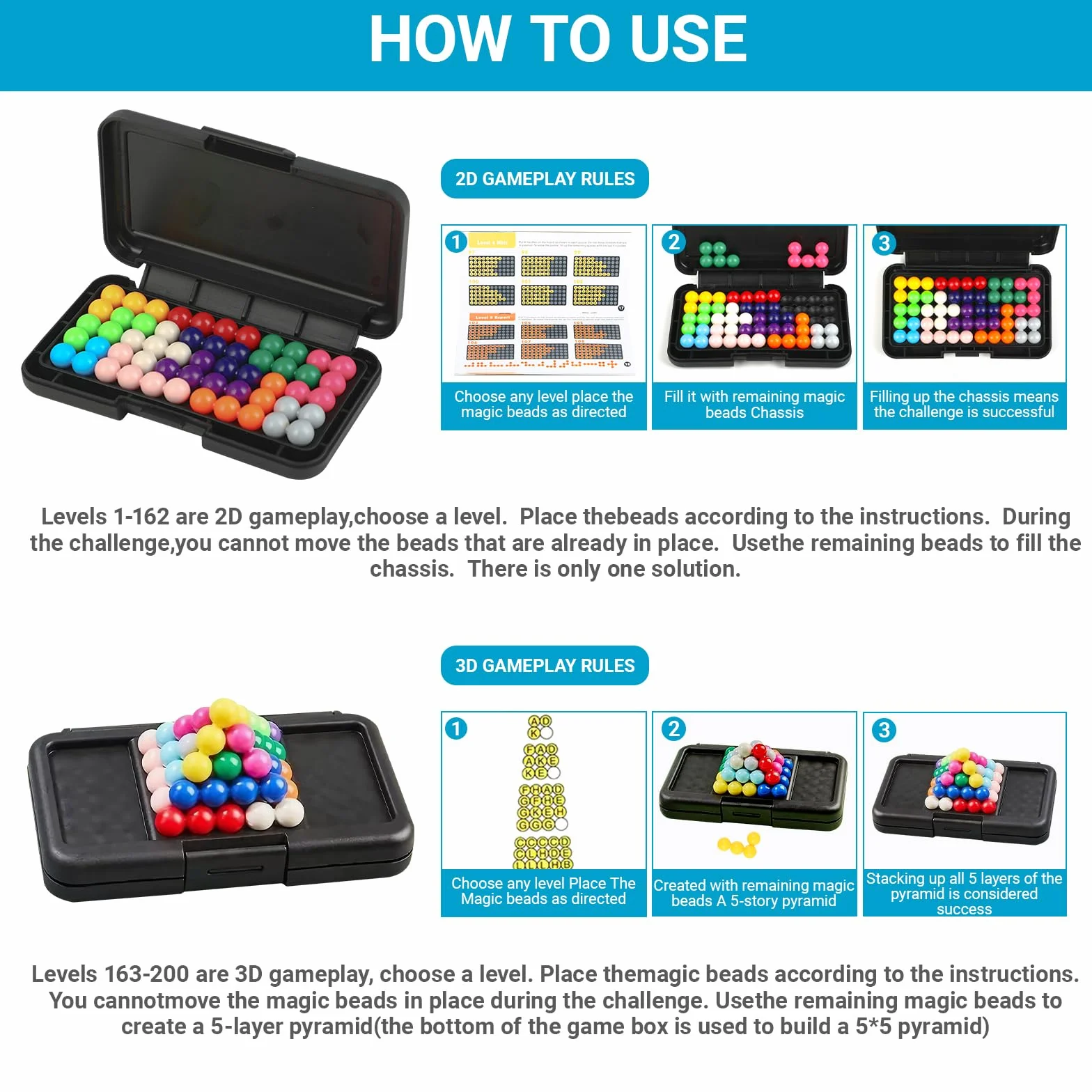 Puzzle IQ 3D – Gry logiczne z 200 wyzwaniami dla dzieci i doroslych, lamiglowki rozwijajace myslenie i kreatywnosc, idealne do relaksu i treningu umyslu