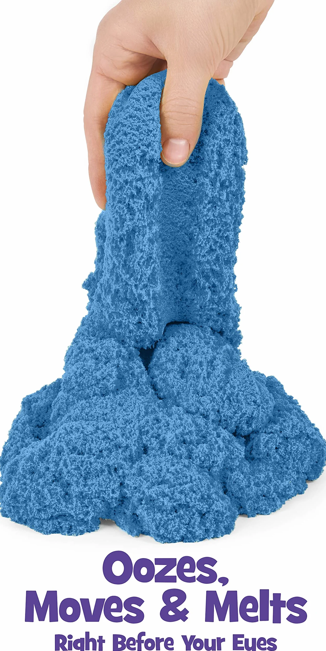 Kinetic Sand, Żywe kolory, 0.9kg niebieskiego piasku kinetycznego, dla dzieci od 3 lat
