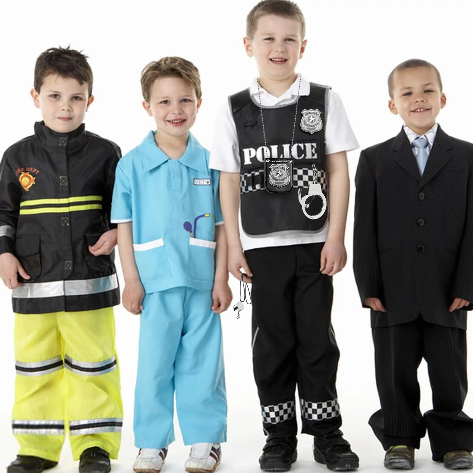5 sztuk kostium policyjny akcesoria dla dzieci kajdanki insygnia dzieci policja zabawki dla cosplay karnawał Halloween kostium policja kostium dzieci akcesoria