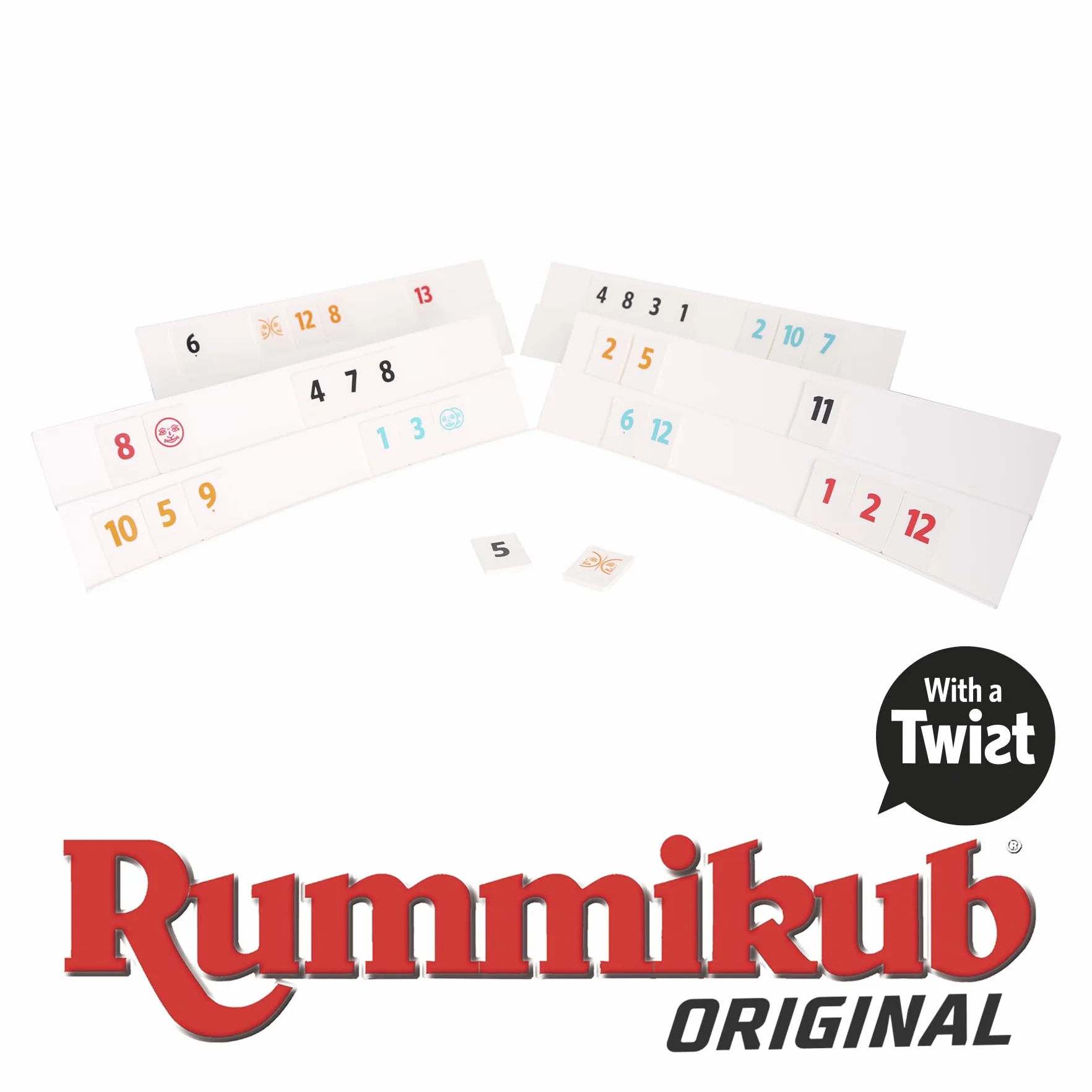 Rummikub Twist, gra planszowa od 6 lat, gra towarzyska dla 2-4 graczy