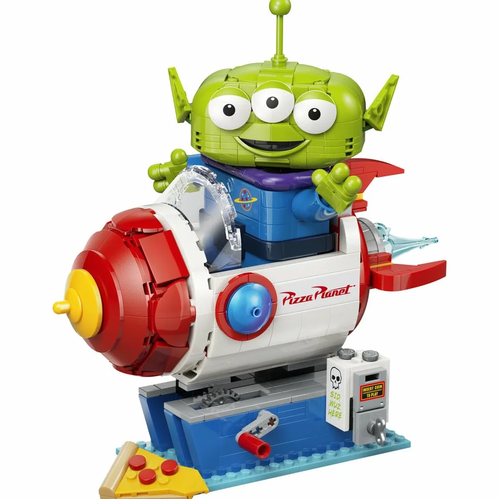 LEGO ǀ Disney i Pixar Kosmita z bujaną rakietą Pizza Planet, zabawka dla dzieci od 9 lat, ruchoma figurka kosmity, ozdoba do pokoju dziecięcego, pomysł na prezent dla chłopca i dziewczynki 43307