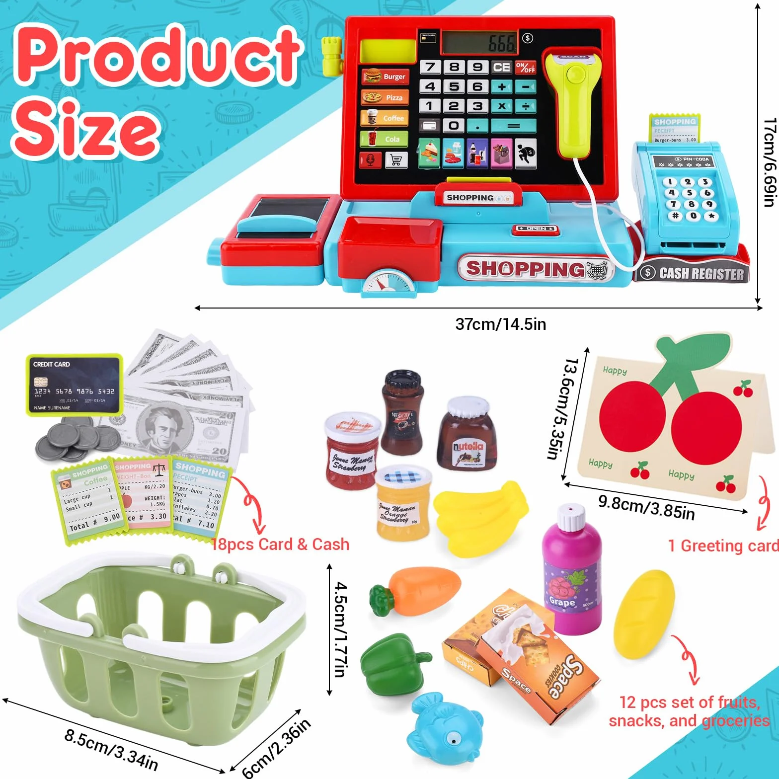 Supermarktkasse mit Scanner