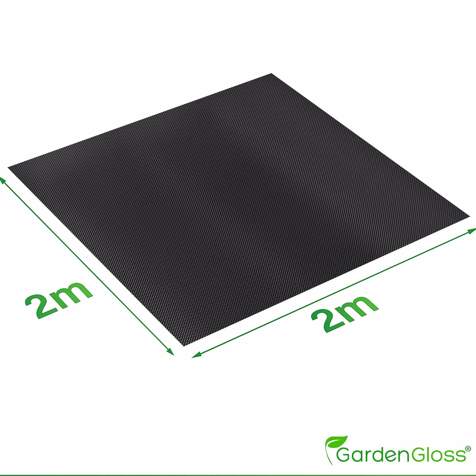 GardenGloss® Włóknina przeciw chwastom 4 m² do piaskownicy 150 g/m², bardzo mocna (2 m x 2 m) – włóknina do piaskownicy, bardzo odporna na rozerwanie i przepuszczająca wodę, włóknina ogrodowa dla