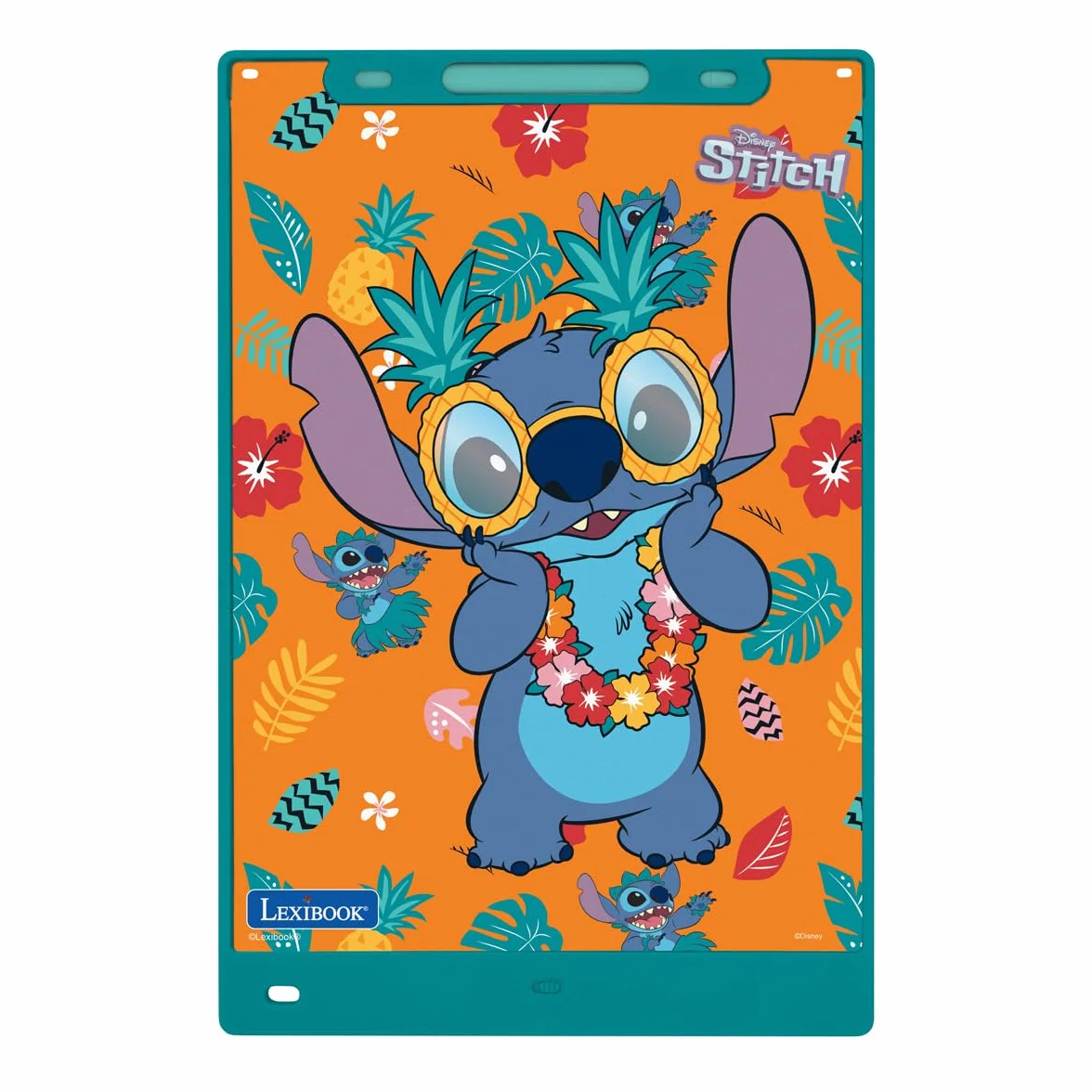 Lexibook CRT10D Disney Stitch, Magiczny Łupek, Artystyczna i Kreatywna Zabawka dla Dziewczynek i Chłopców, Format A4 z Wielokolorowymi Rysunkami, CRT10D, Niebieski, Pomarańczowy, Jeden Rozmiar