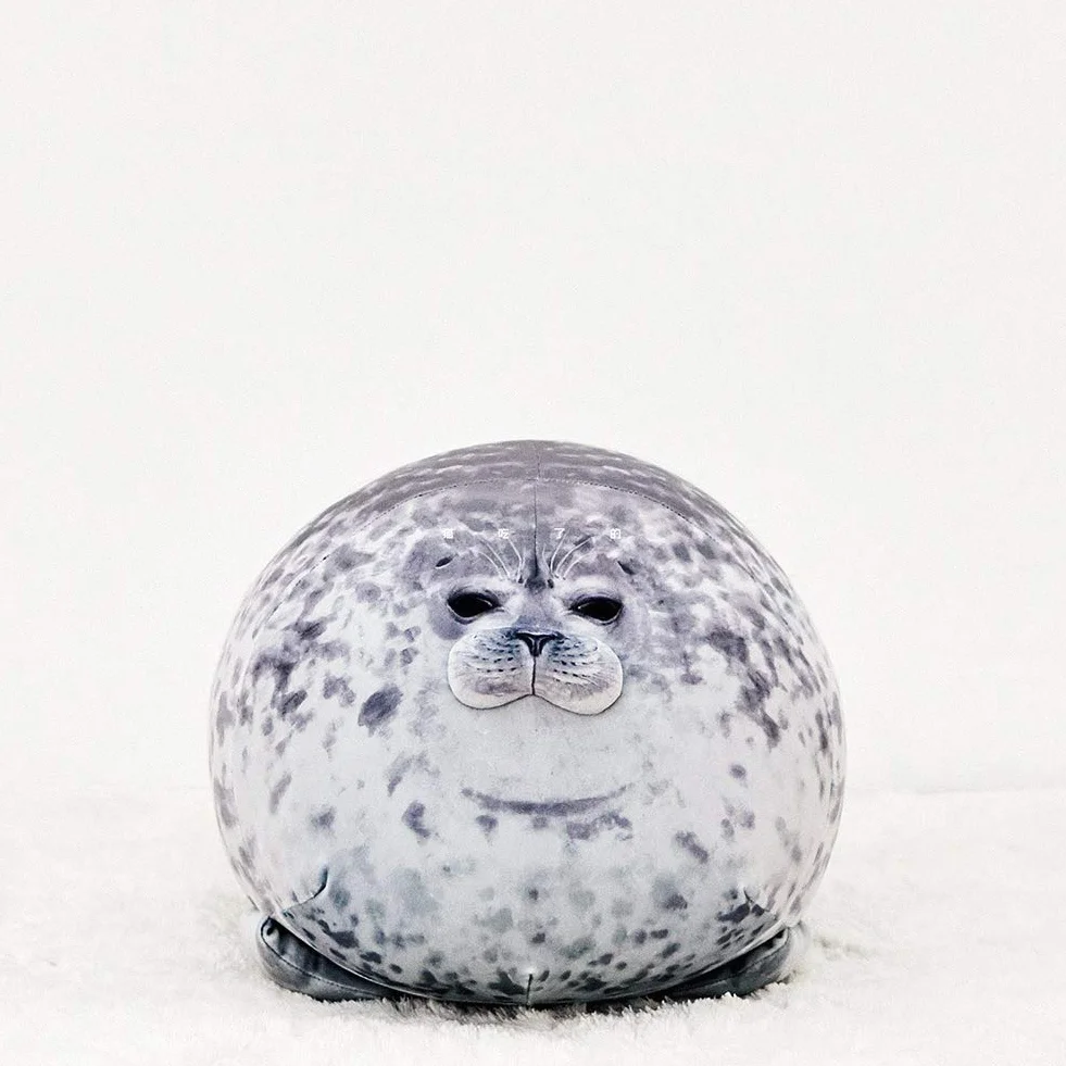 Chubby Blob Seal Pillow, wypchane zwierzątka, pluszowa zabawka, miękka bawełniana pluszowa zabawka, poduszka do przytulania, poduszka na poduszki, zabawki wypchane zwierzęta oceaniczne, prezenty dla