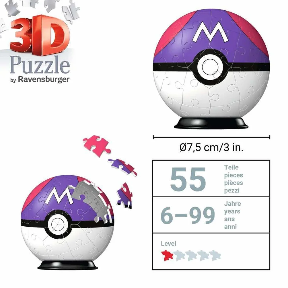 Puzzle 3D Kula: Pokemon Master Ball