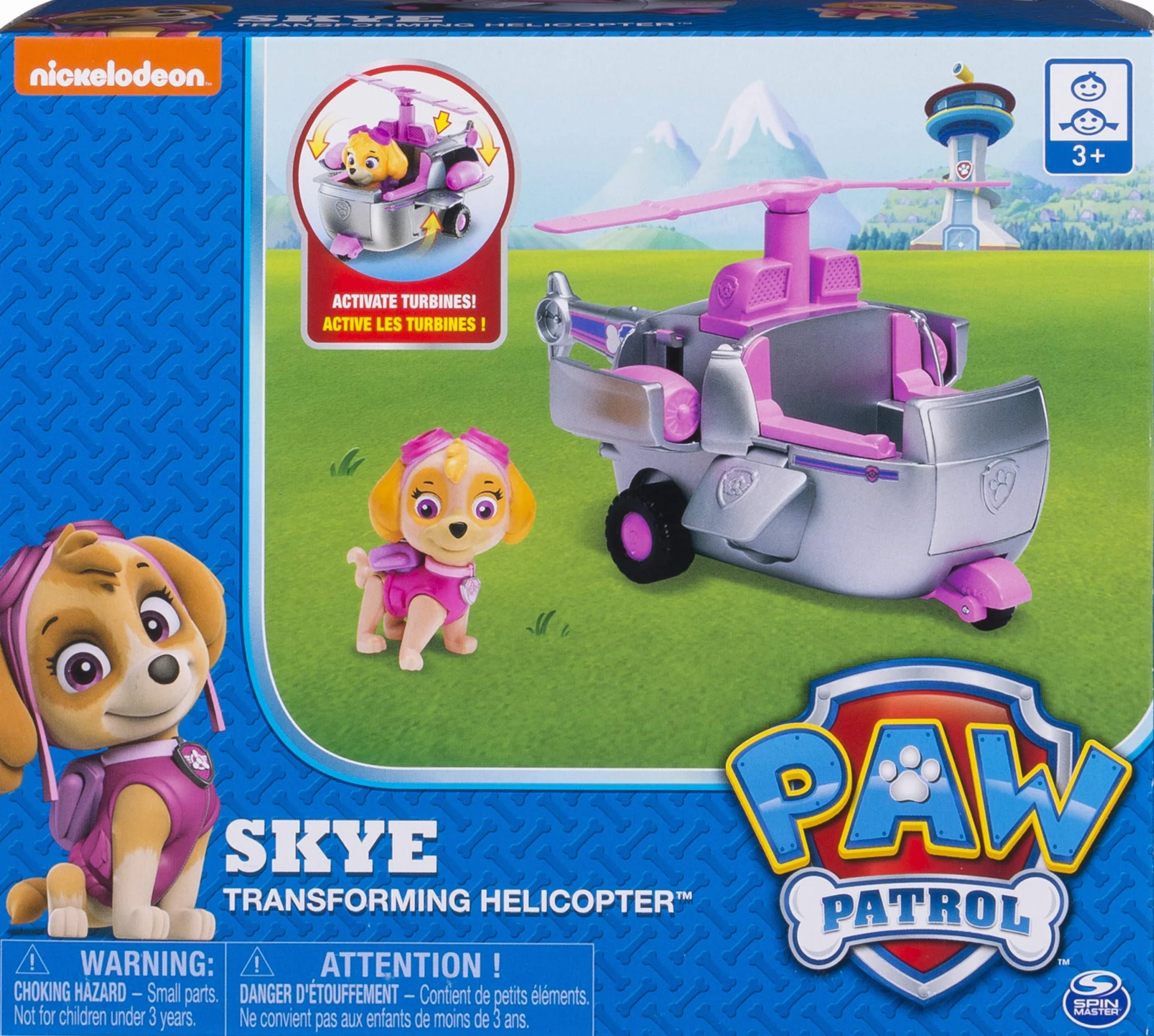 PAW Patrol 6045899 Helikopter Skye's Ze Składaną Turbiną, Wielokolorowy, Jeden Rozmiar