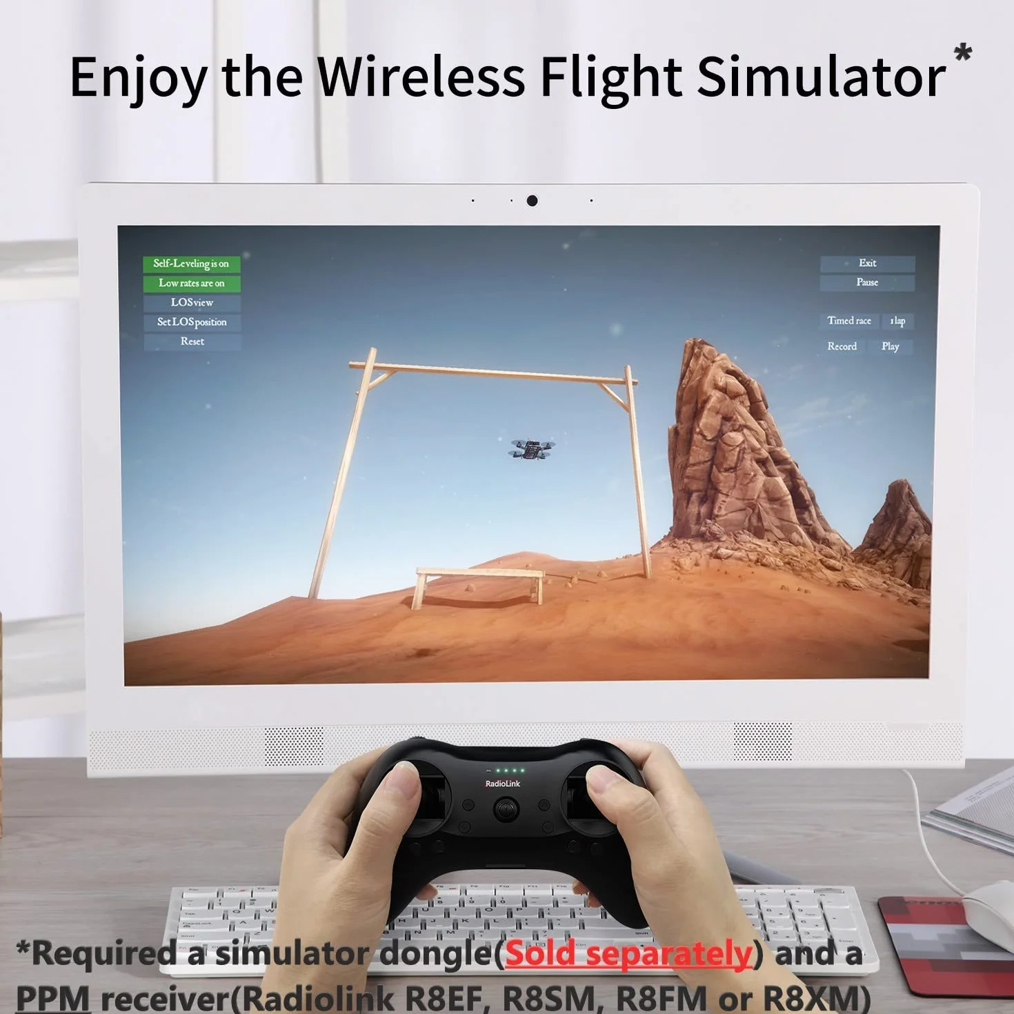 Radiolink T8S 8-kanałowy 2,4 G RC kieszonkowy nadajnik i odbiornik R8EF RX, pilot radiowy, wbudowany akumulator do quad-drona, samolotu, samochodu, łodzi, robota i innych (lewa ręka)