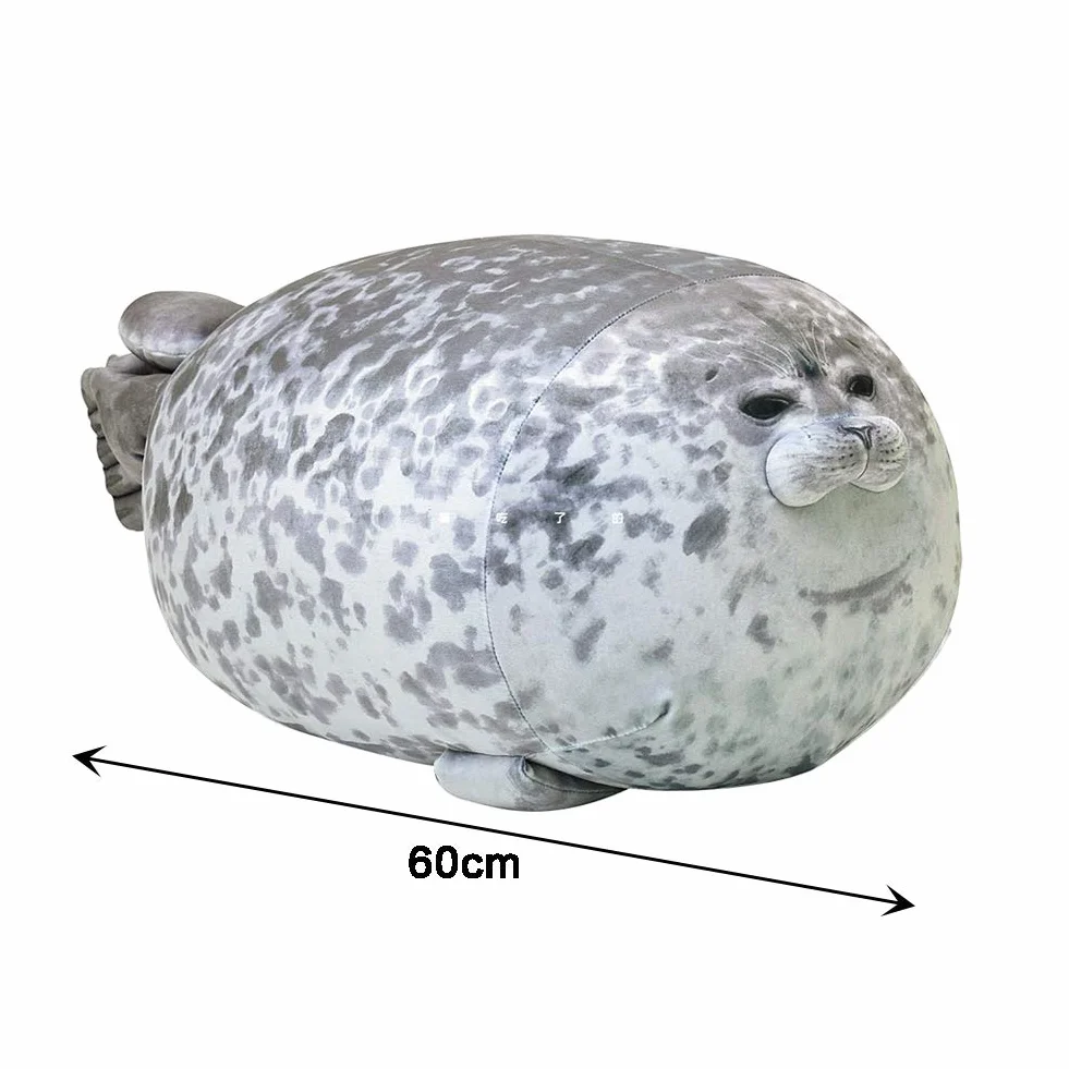 Chubby Blob Seal Pillow, wypchane zwierzątka, pluszowa zabawka, miękka bawełniana pluszowa zabawka, poduszka do przytulania, poduszka na poduszki, zabawki wypchane zwierzęta oceaniczne, prezenty dla