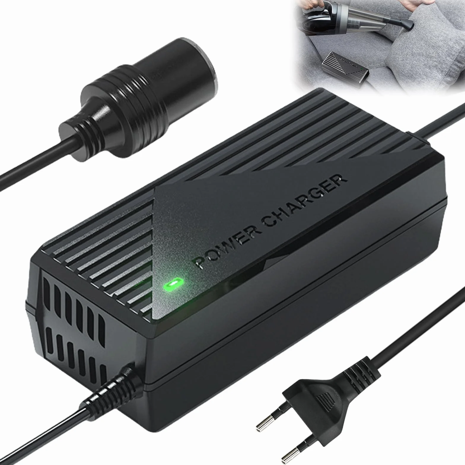 Przetwornica napięcia 220 V na 12 V, adapter do gniazda zapalniczki, konwerter sieciowy, lampy LED i wentylatory