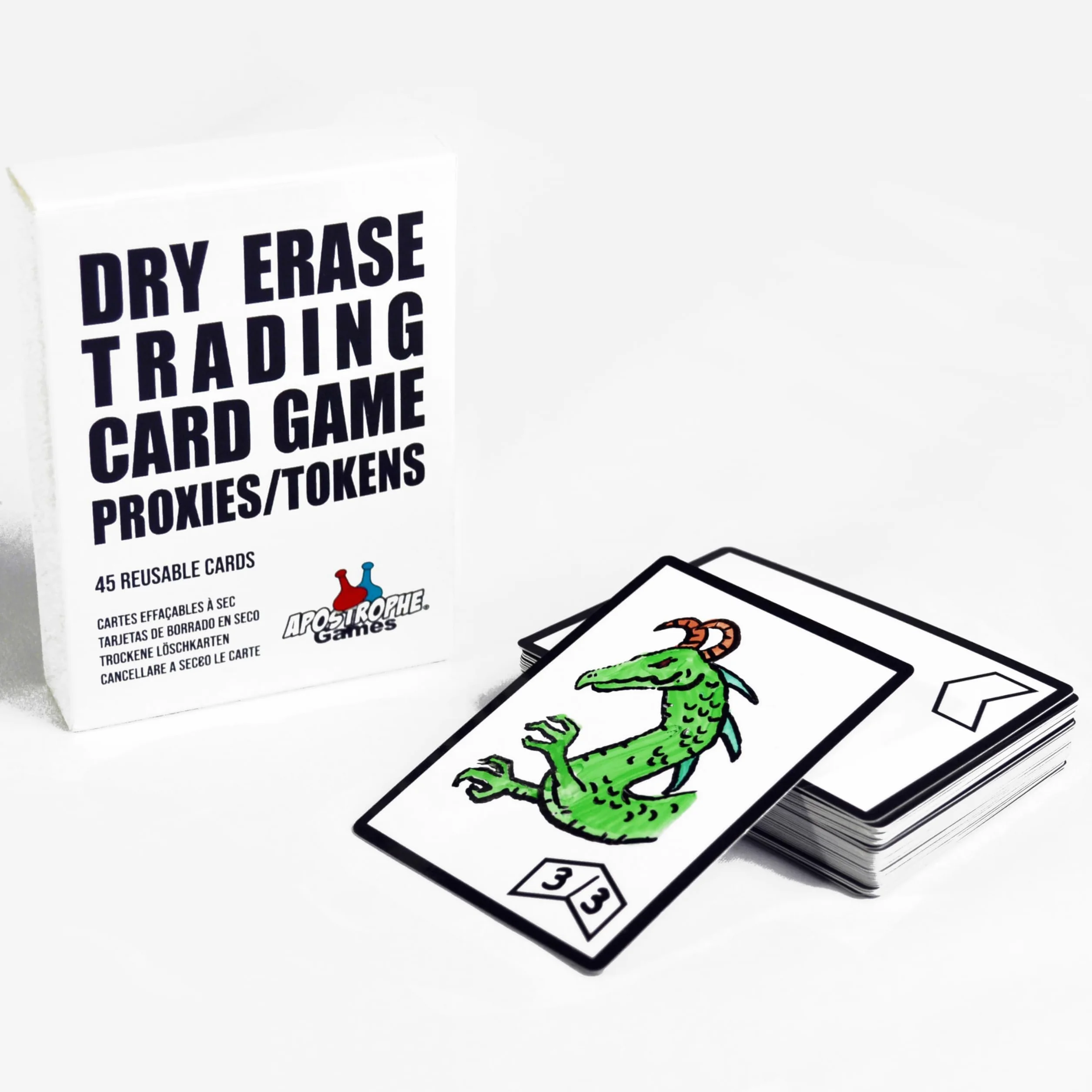 Apostrophe Games Dry Erase MTG Tokens Zestaw 40 kart-wielokrotnego użytku Proxy/tokeny do handlowych gier karcianych,