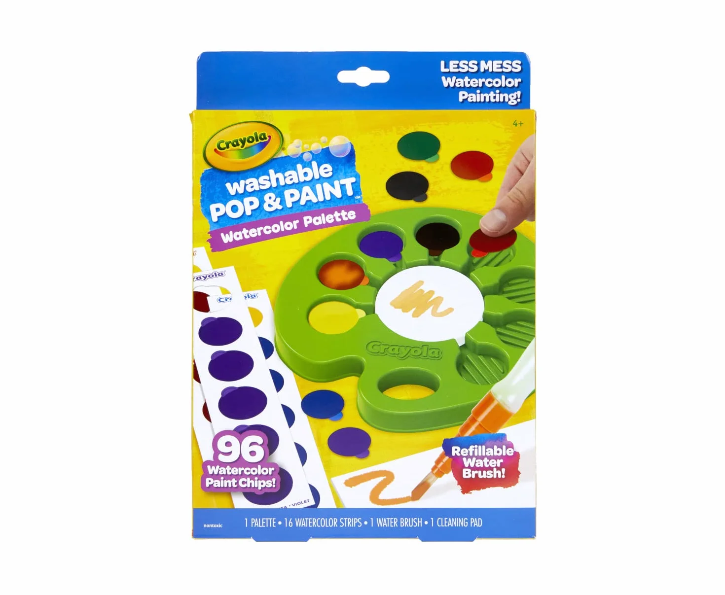 Crayola Pop&Paint Zmywalna paleta akwareli