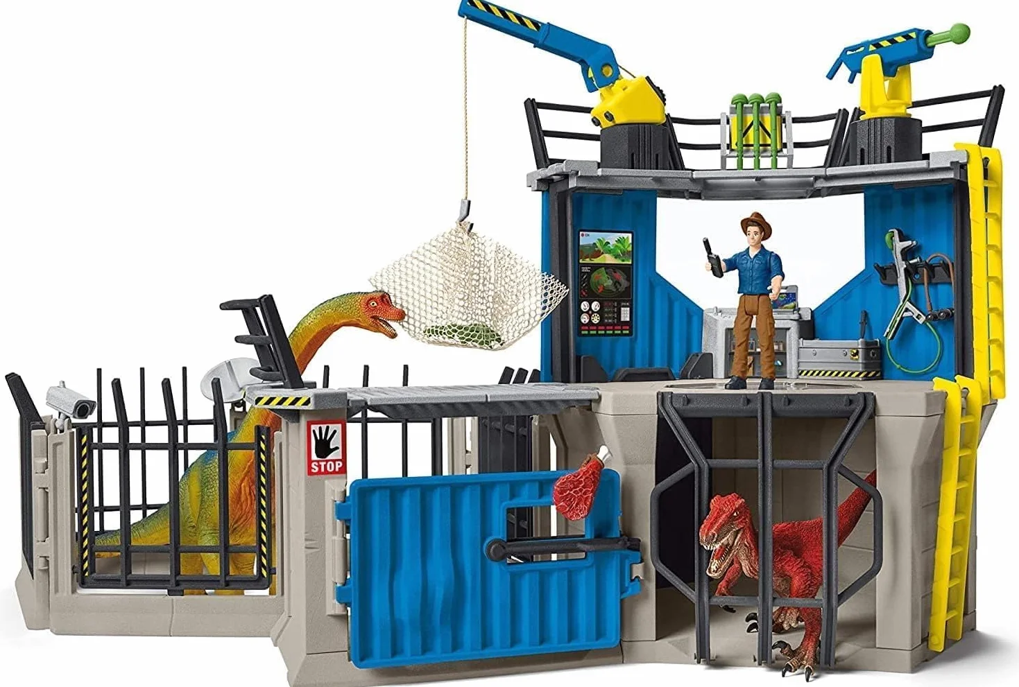 schleich DINOSAURS | Duża Stacja Badawcza Dinozaurów 41462 | zestaw z figurkami, wieloma funkcjami i licznymi akcesoriami | zestaw do zabawy od 5 lat | 72 elementów