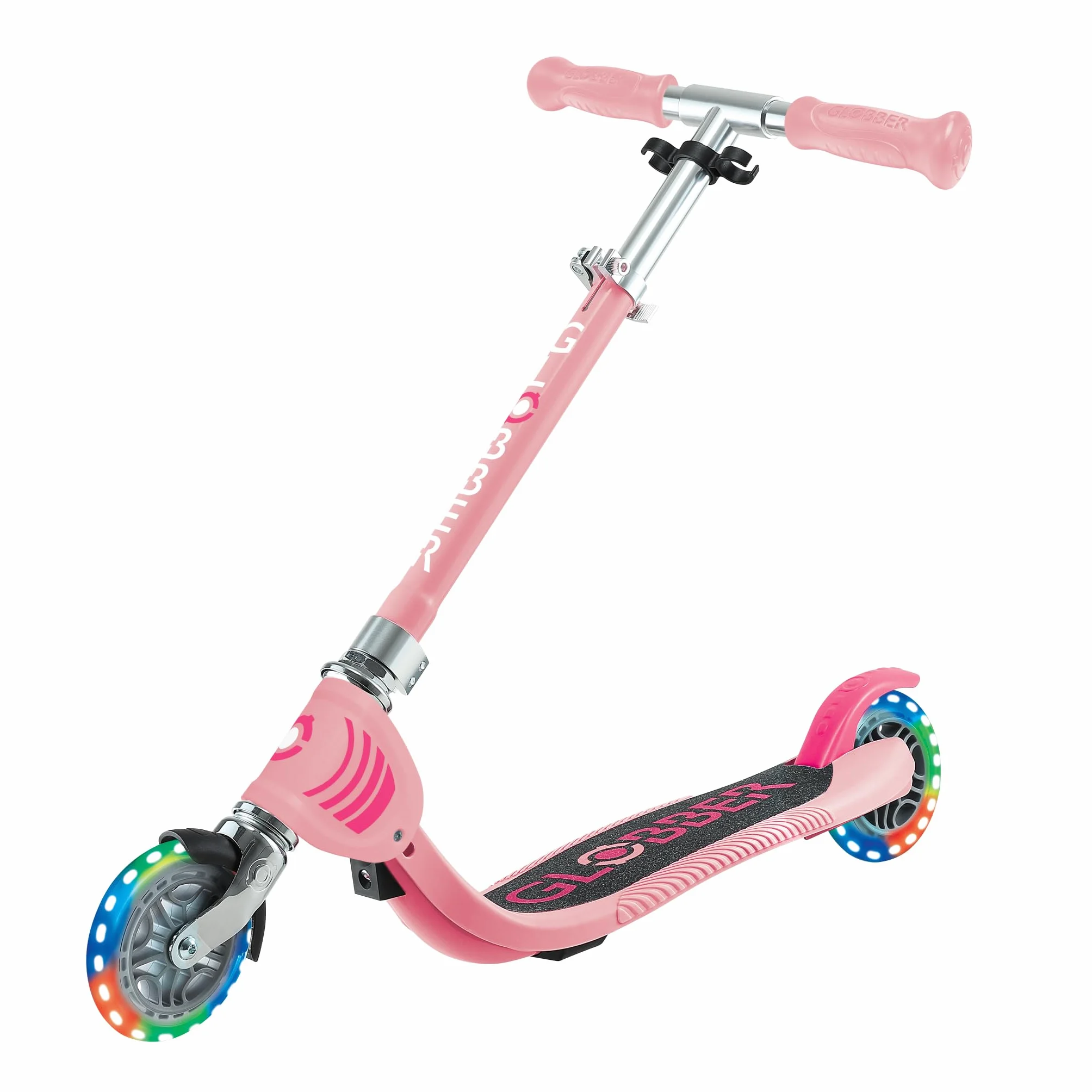 Globber Flow FOLDABLE Junior LIGHTS składana hulajnoga na 2 koła, z regulowaną kierownicą i świecącymi kołami, dla dzieci od 3 lat