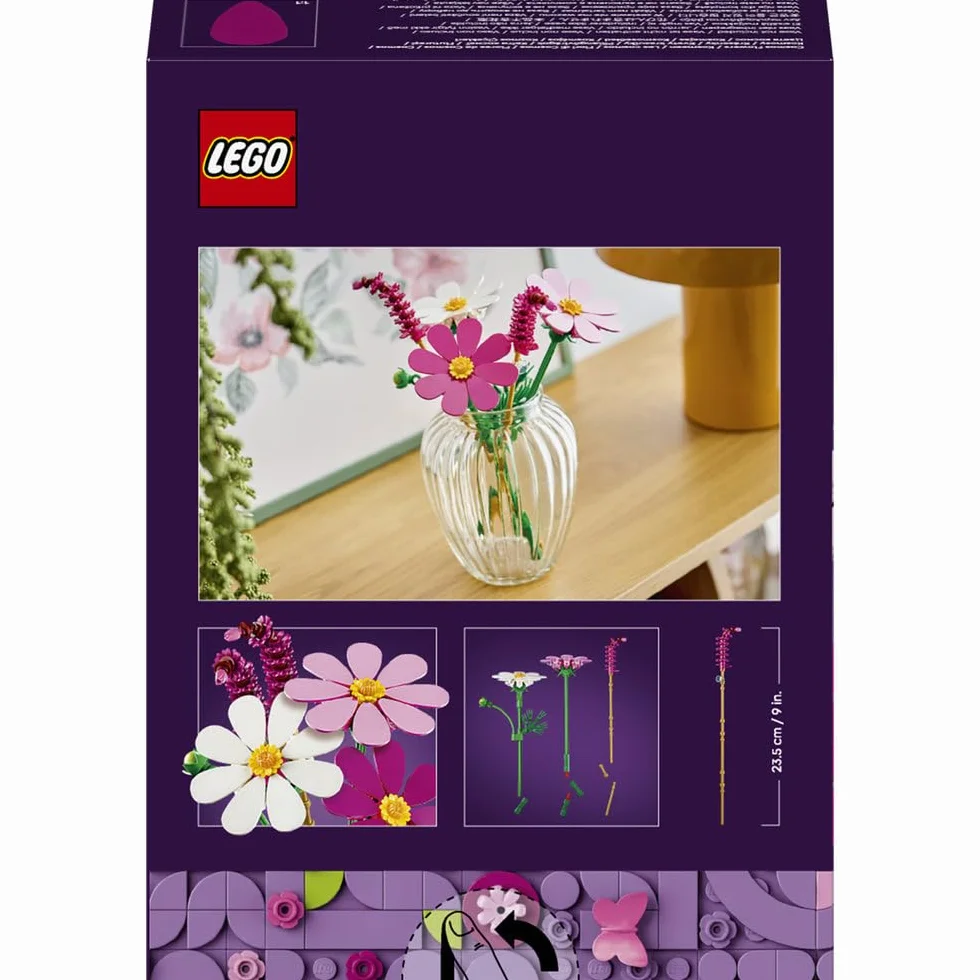 LEGO Botanicals Kosmosy, zestaw konstrukcyjny dla dzieci, kompozycja kwiatowa i dekoracja do pokoju dziecięcego, kwiaty na prezent dla dziewczynki, chłopca i miłośnika przyrody od 9 lat 11514