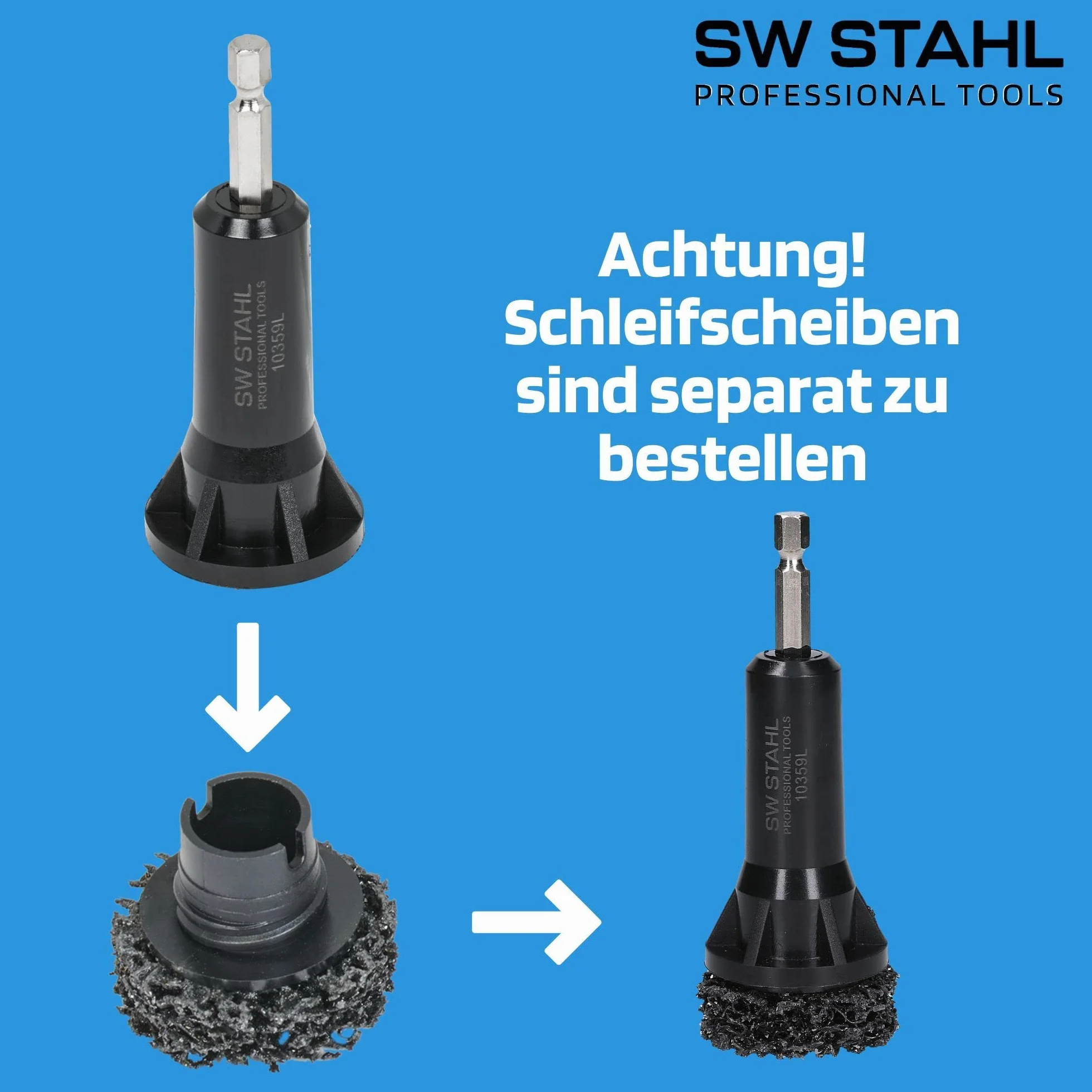 SW stal 10359L-1 Szlifierka piasty koła 1/2 W Wiertarki Uchwyt szlifierski I do szlifierki i uchwyt szlifierski wkrętak akumulatorowy I czyszczenie piasty koła I piasta koła szlifierka I do usuwania