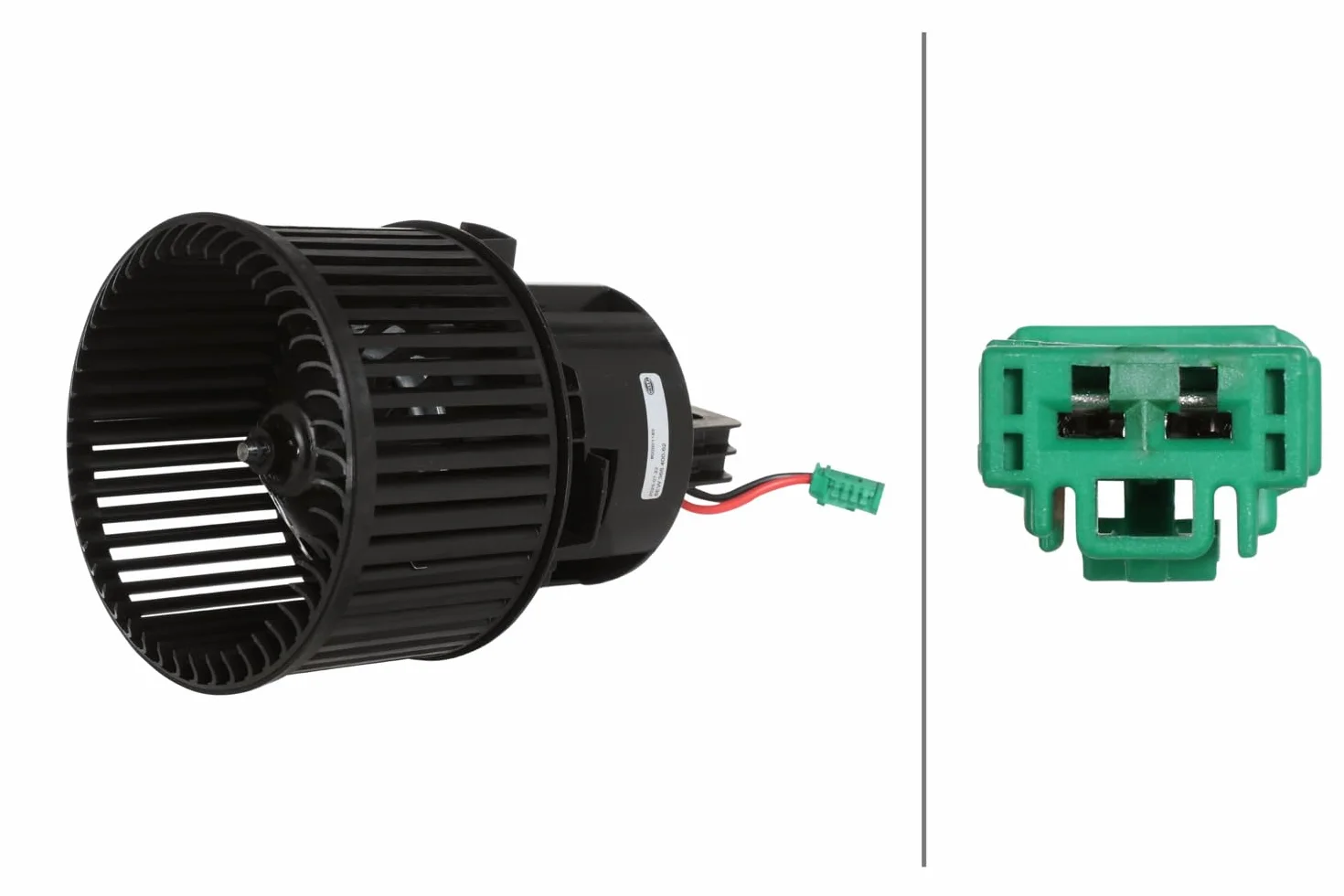 HELLA 8EW 366 400-621 dmuchawa do wnętrza – 12 V – 252 W – do pojazdów z klimatyzacją – Ø: 140 mm – bez zintegrowanego regulatora – bez oporu