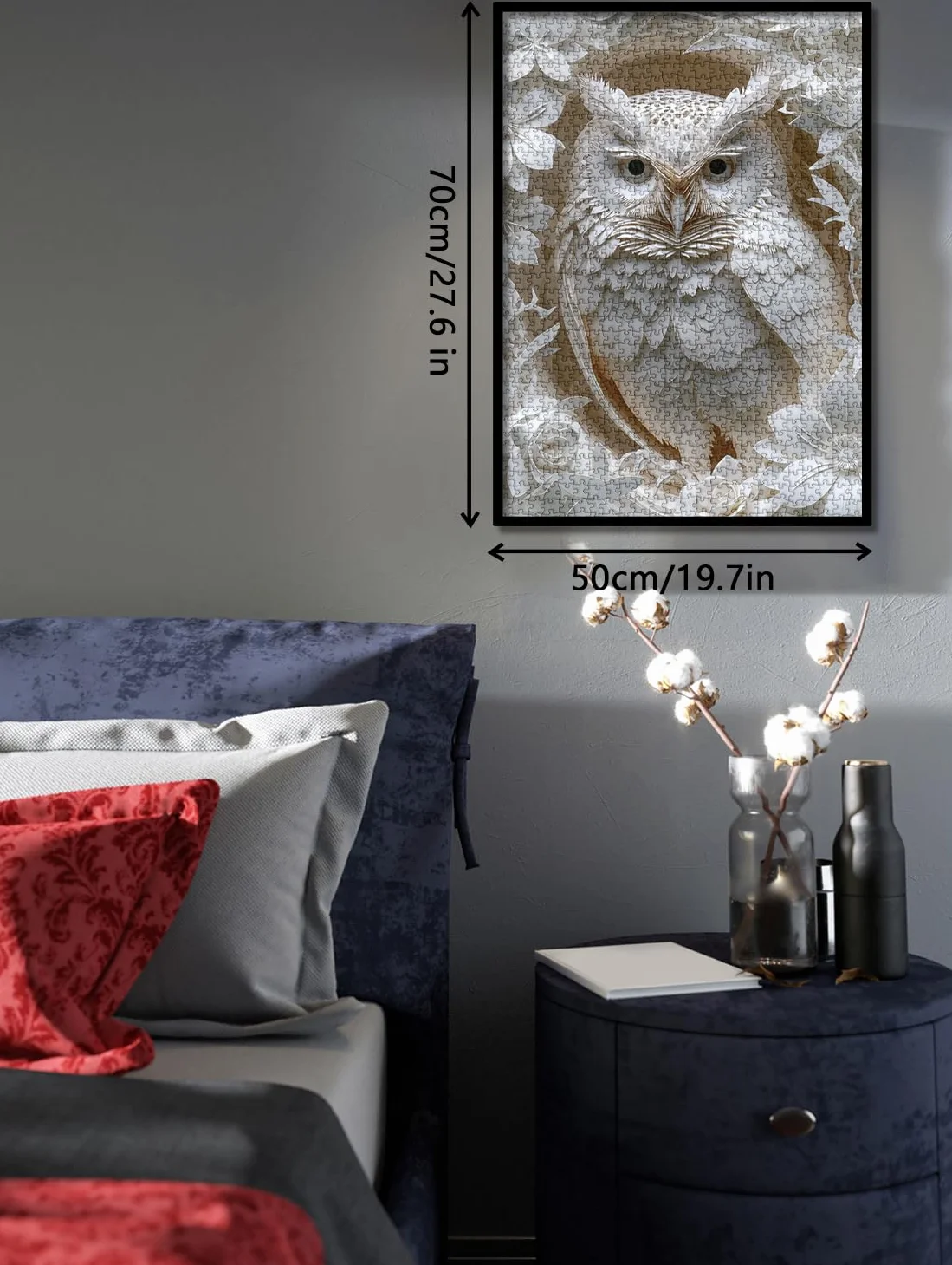 Puzzle 3D z motywem sowy, wycinane z papieru, 1000 elementów dla dorosłych, biały ptak, dżungla, zwierzę, trudne puzzle, twarde puzzle do dekoracji rodzinnych