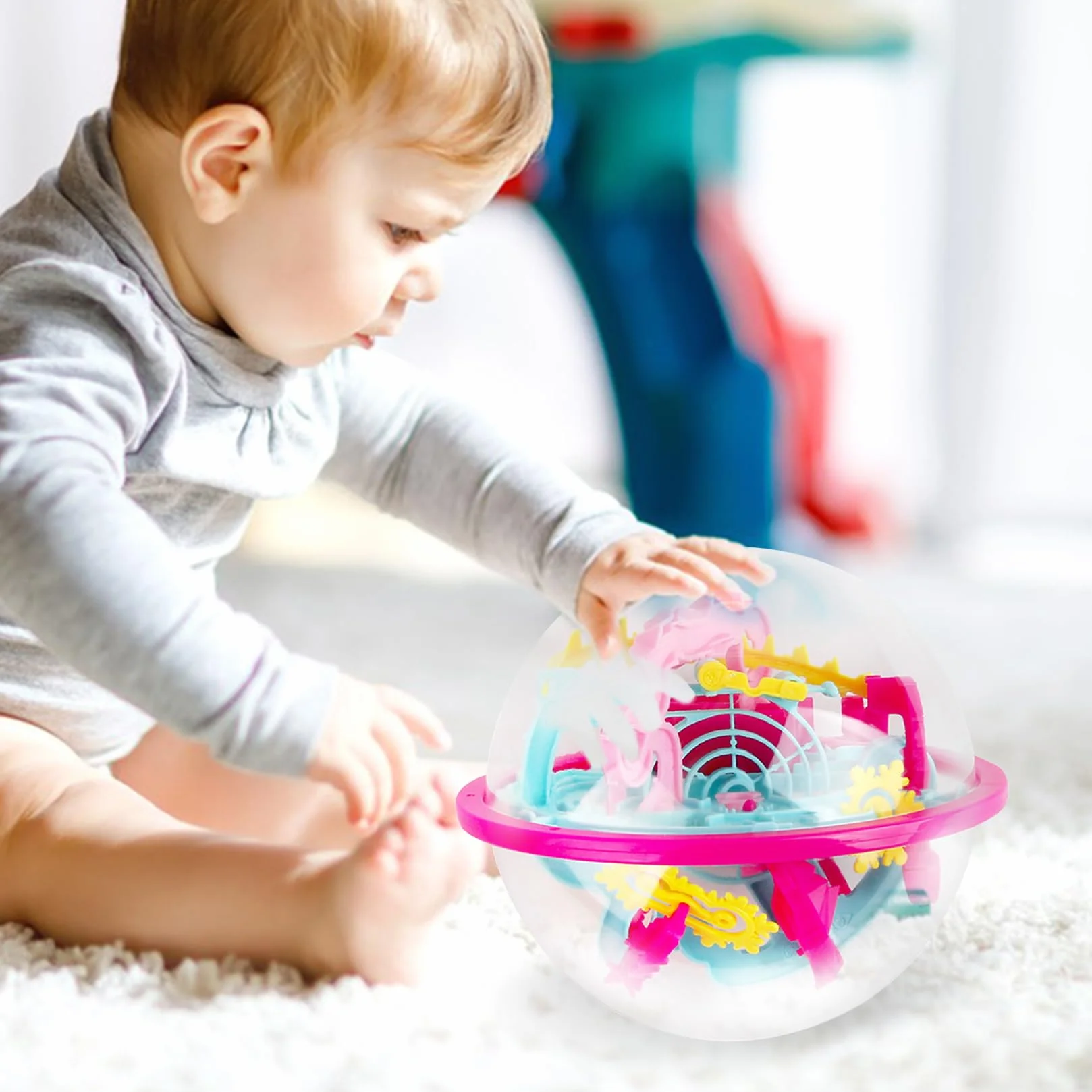 3D kula labiryntowa piłka 3D z 100 poziomami gra w labirynt For Prezenty dla dzieci od 6 lat Labiryntowa gra zręcznościowa z piłką
